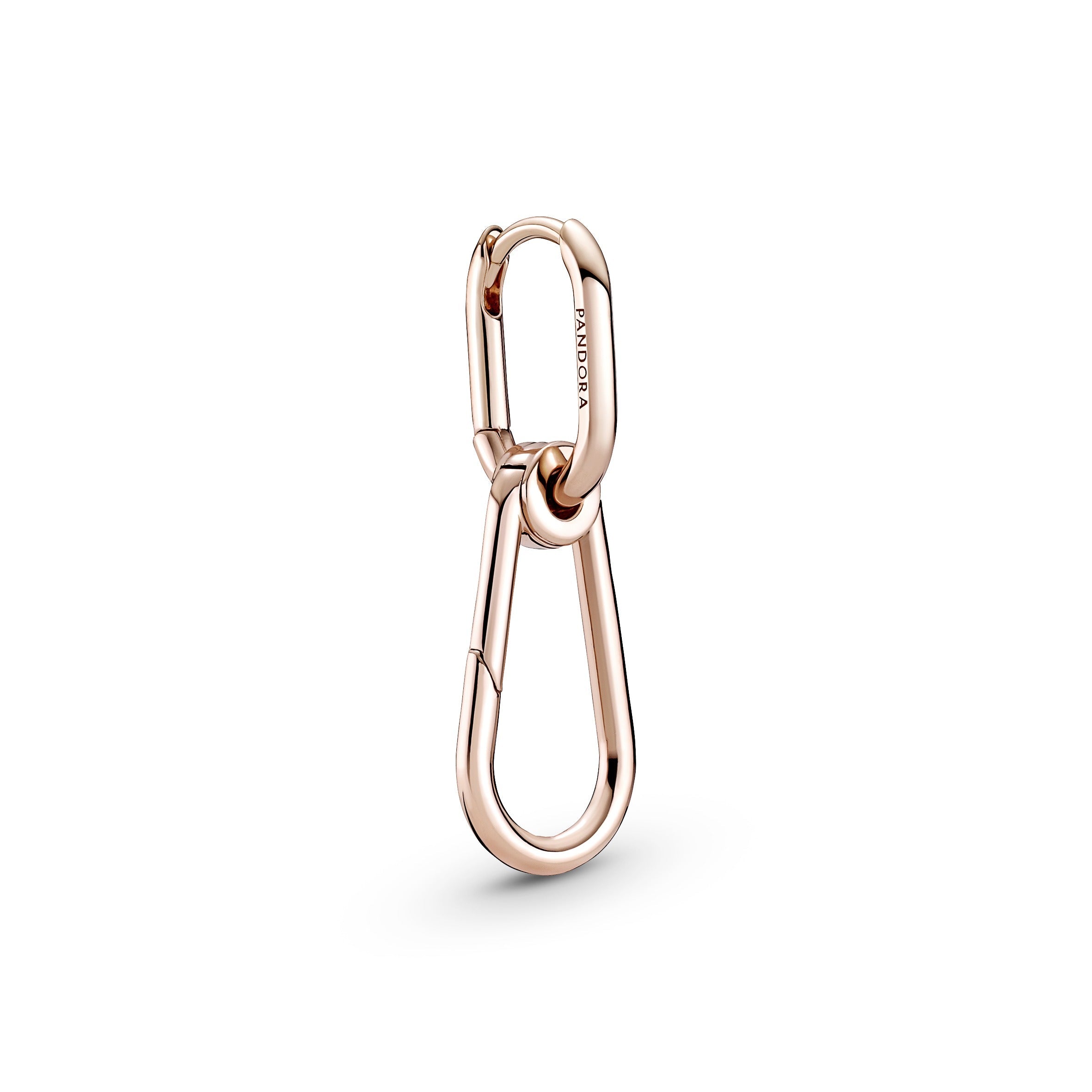 PANDORA ME Hoop Link Earring 14K Rose Gold Plated Unique Metal Blend Earrings Statement Ring Jewelry Gift