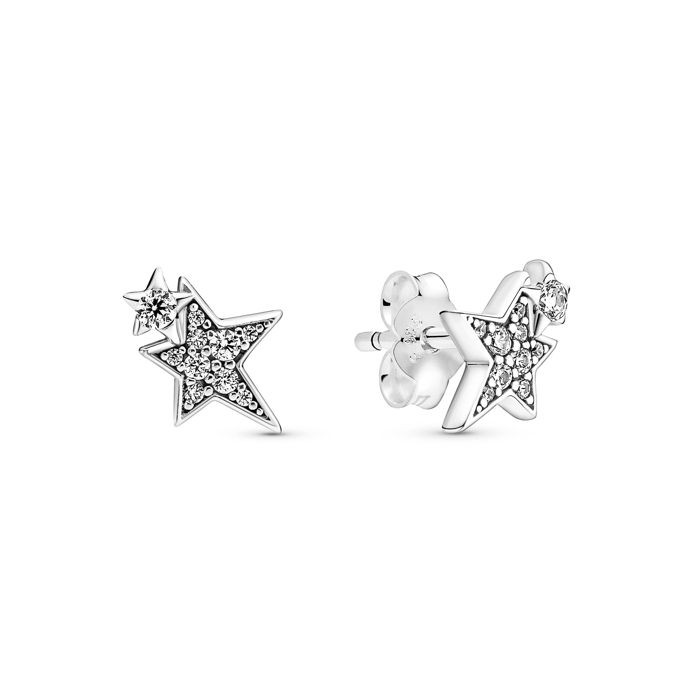 PANDORA Sparkling Asymmetric Star Gift Set Sterling Silver Giftsets Fashion Jewelry Gift For Women