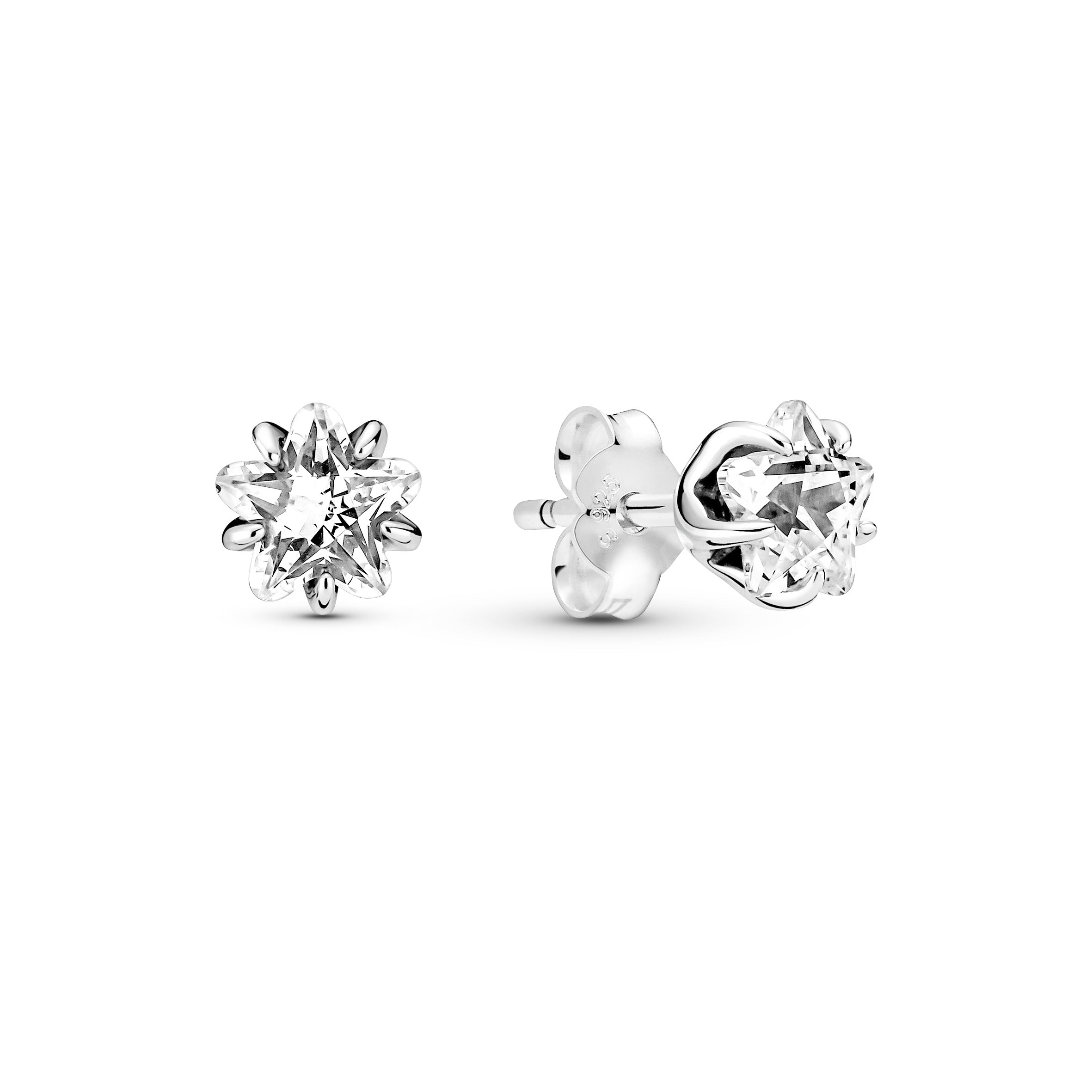 PANDORA Celestial Sparkling Star Stud Earrings Cubic Zirconia Nature Statement Ring Jewelry Gift