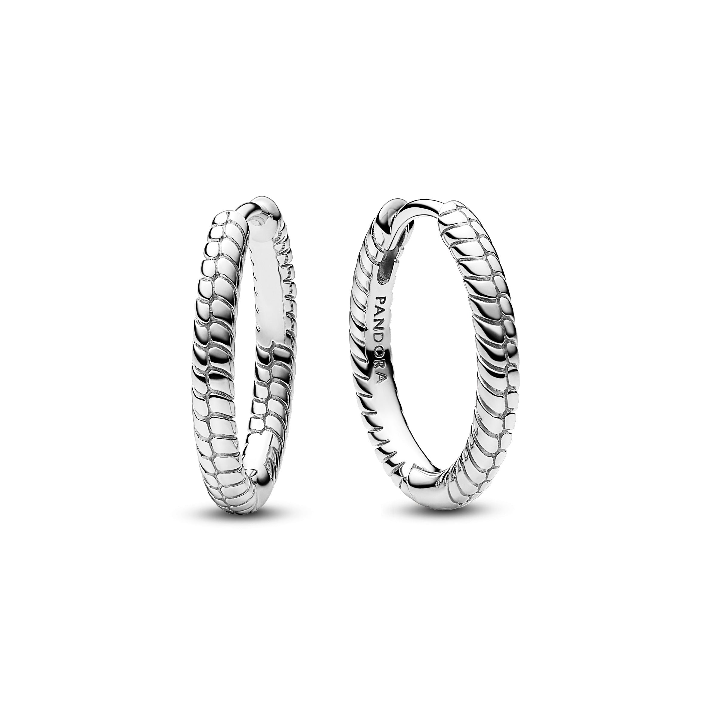 PANDORA Moments Small Charm Hoop Earrings Sterling Silver Bracelet Charm Jewelry Gift