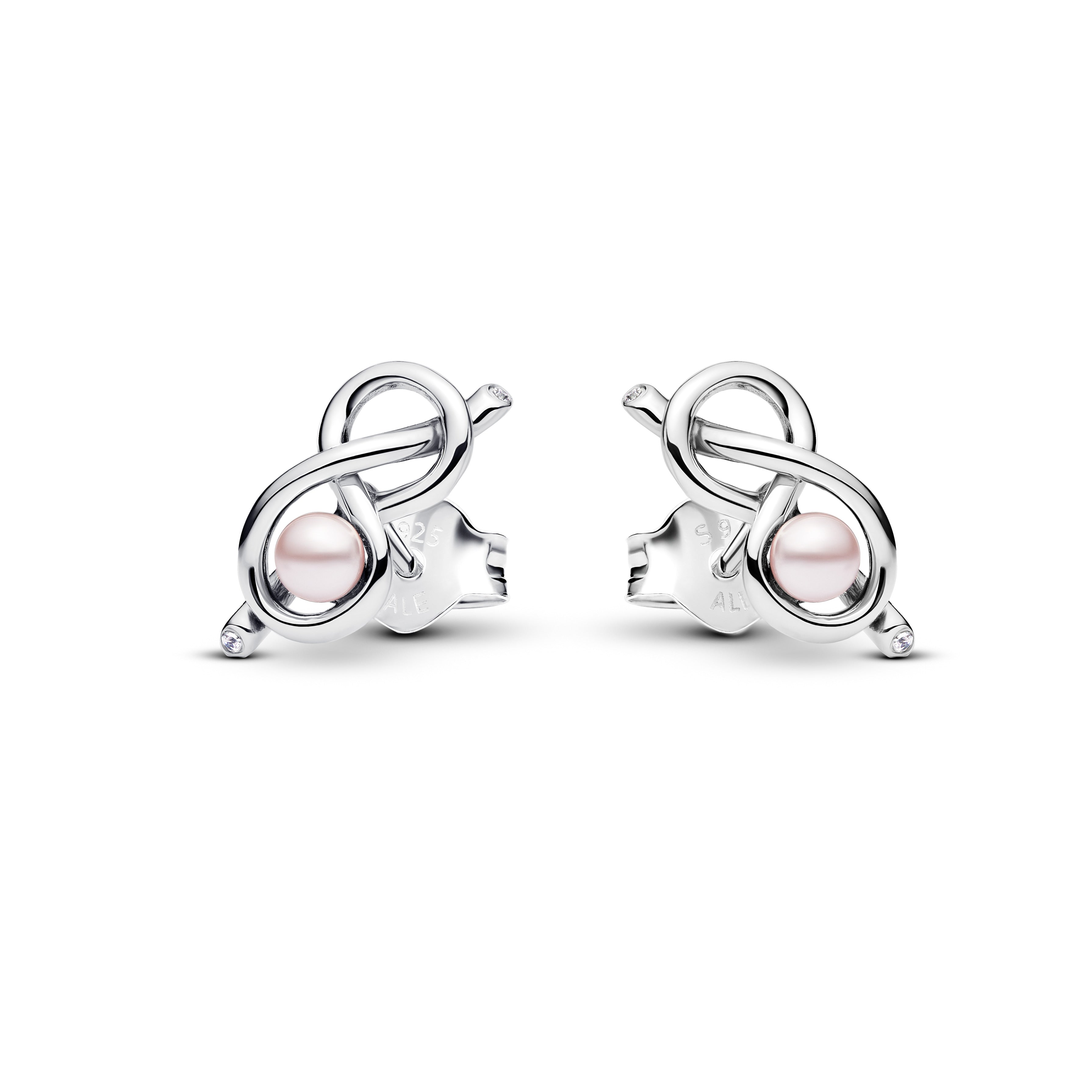 PANDORA Infinity Knot Stud Earrings Cubic Zirconia Statement Ring Jewelry Gift