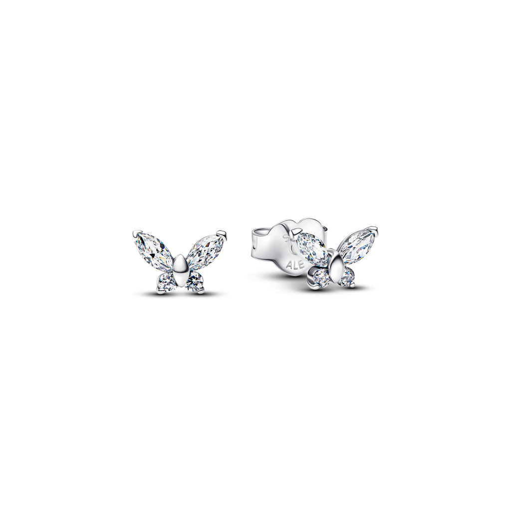 PANDORA Butterfly Stud Earrings Sterling Silver Animals Statement Ring Jewelry Gift