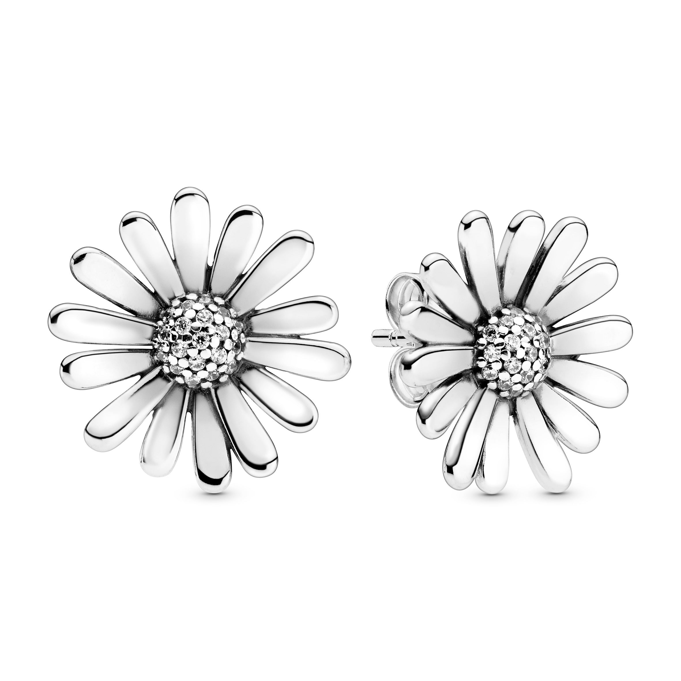 PANDORA Pavé Daisy Flower Statement Stud Earrings Cubic Zirconia Statement Ring Jewelry Gift