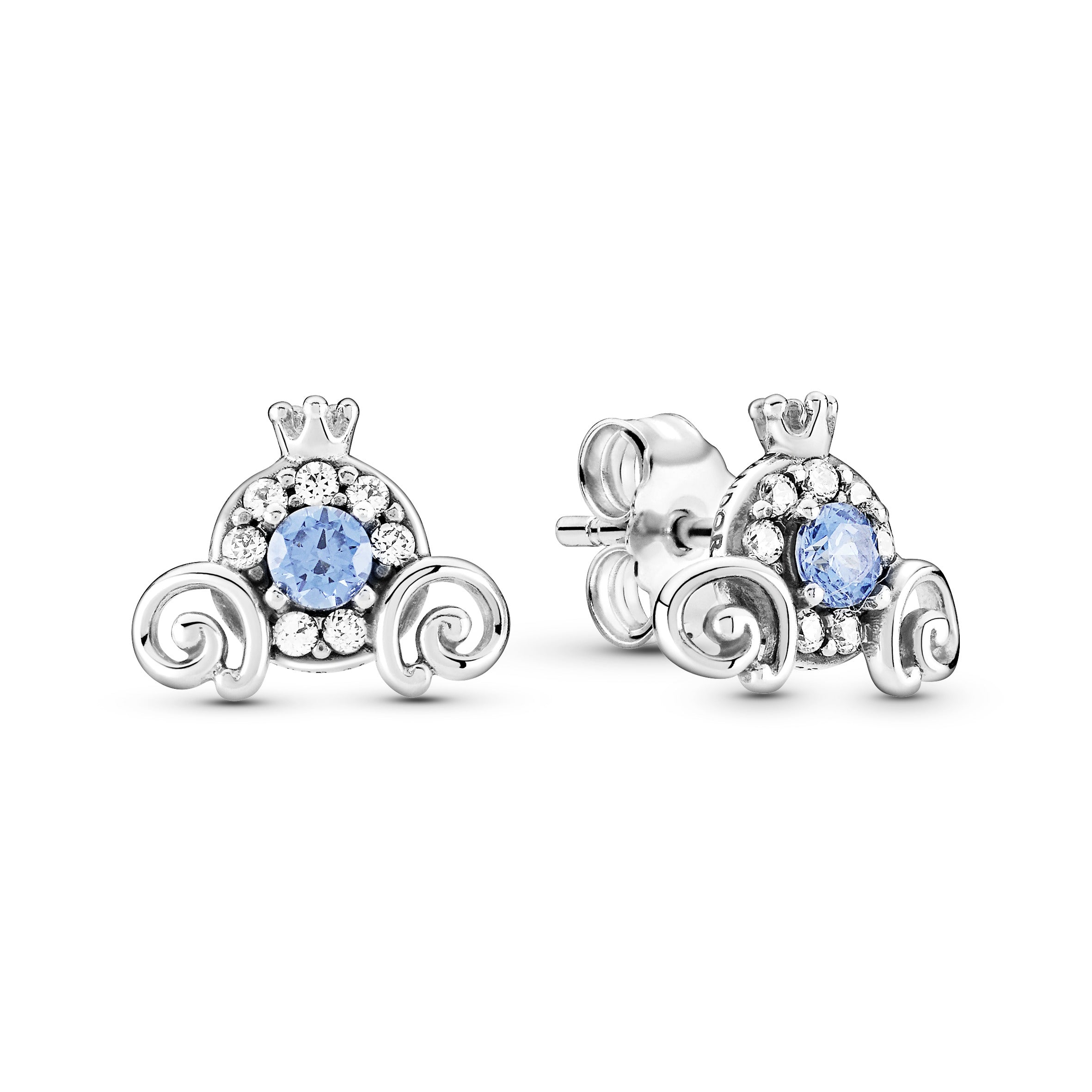 PANDORA Disney Cinderella Pumpkin Coach Stud Earrings Cubic Zirconia Blue Disney X PANDORA Statement Ring Jewelry Gift