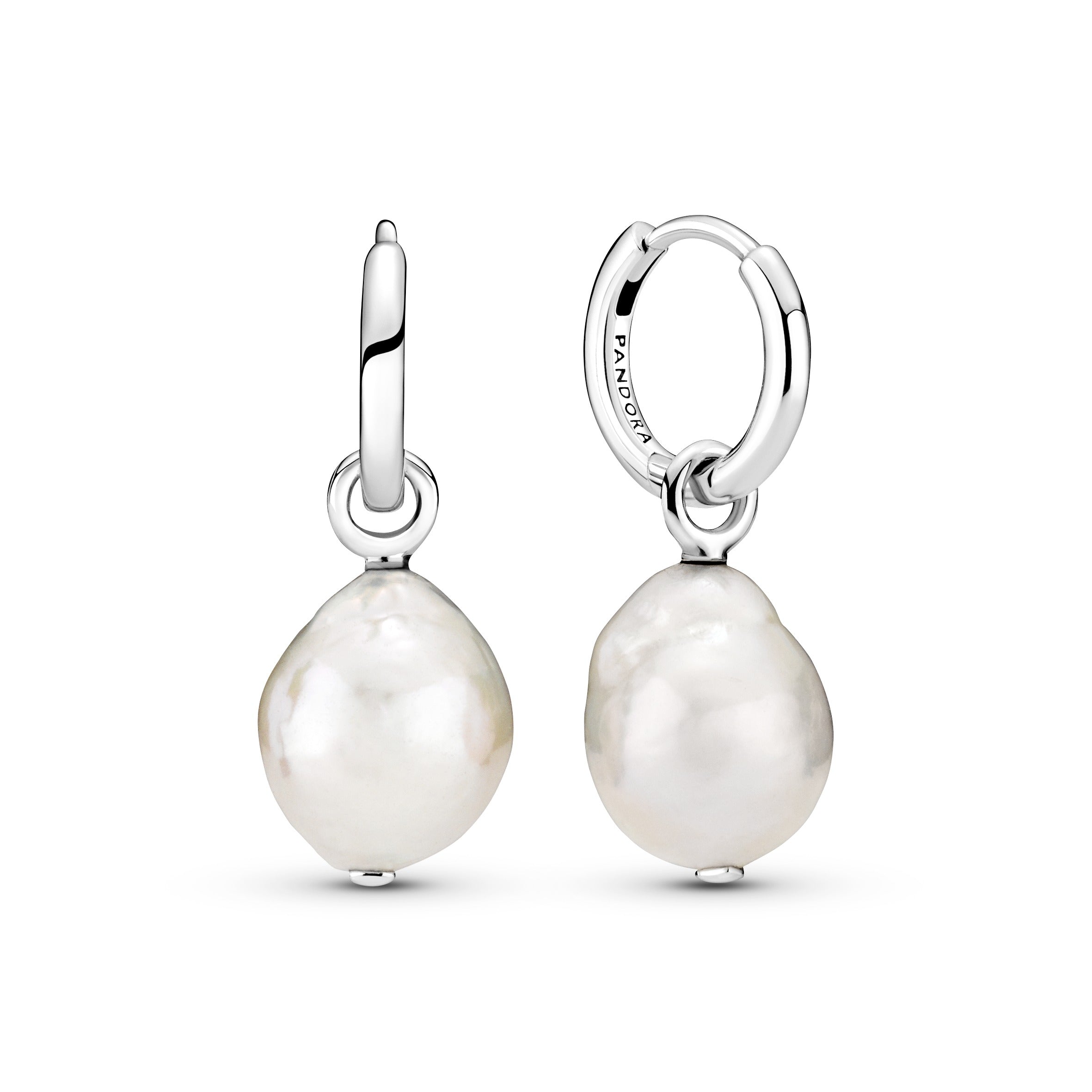 PANDORA Freshwater Cultured Baroque Pearl Hoop Earrings Statement Ring Jewelry Gift
