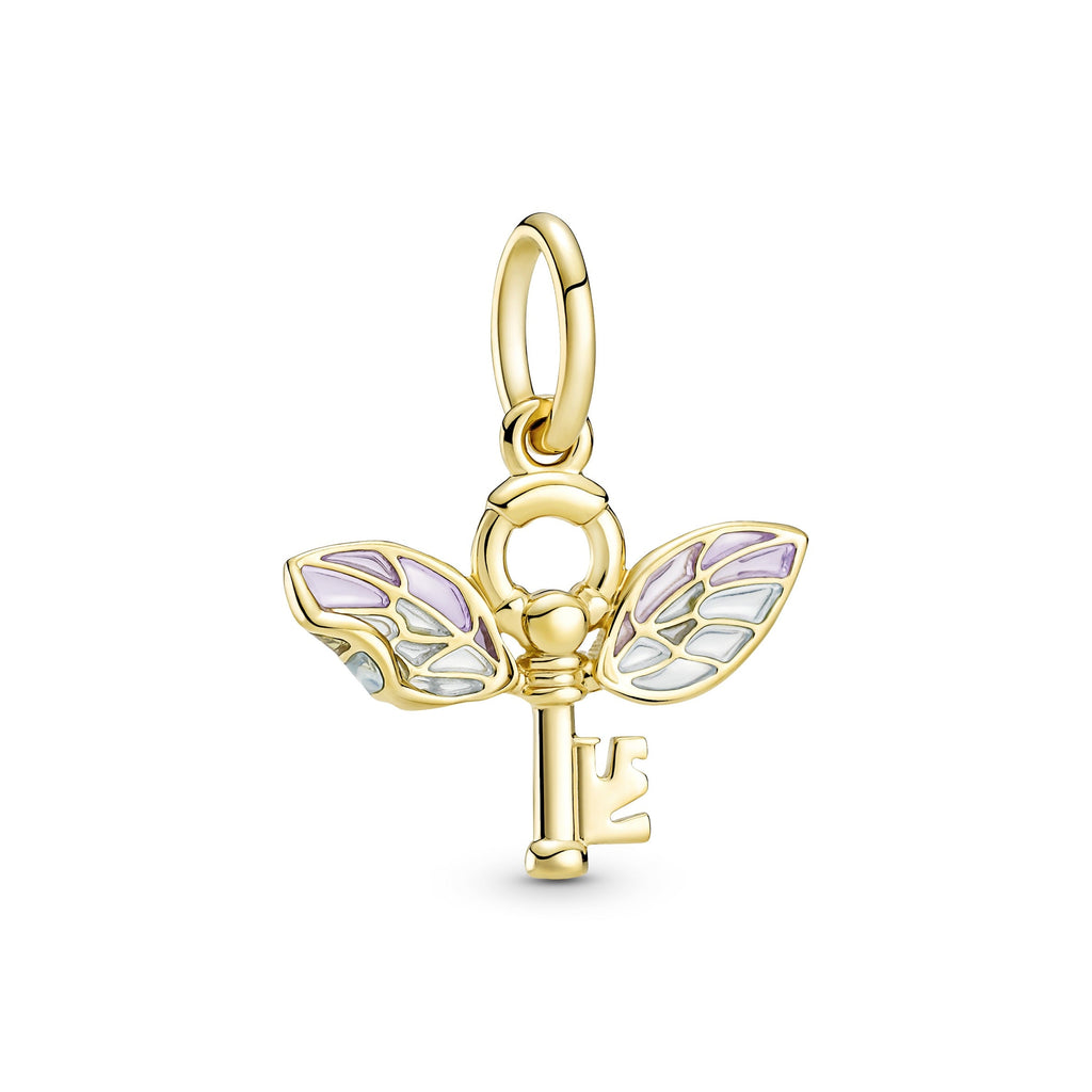 PANDORA Harry Potter Winged Key Pendant 14K Gold Plated Unique Metal Blend Necklaces And Pendants Pendant Necklace Jewelry Gift