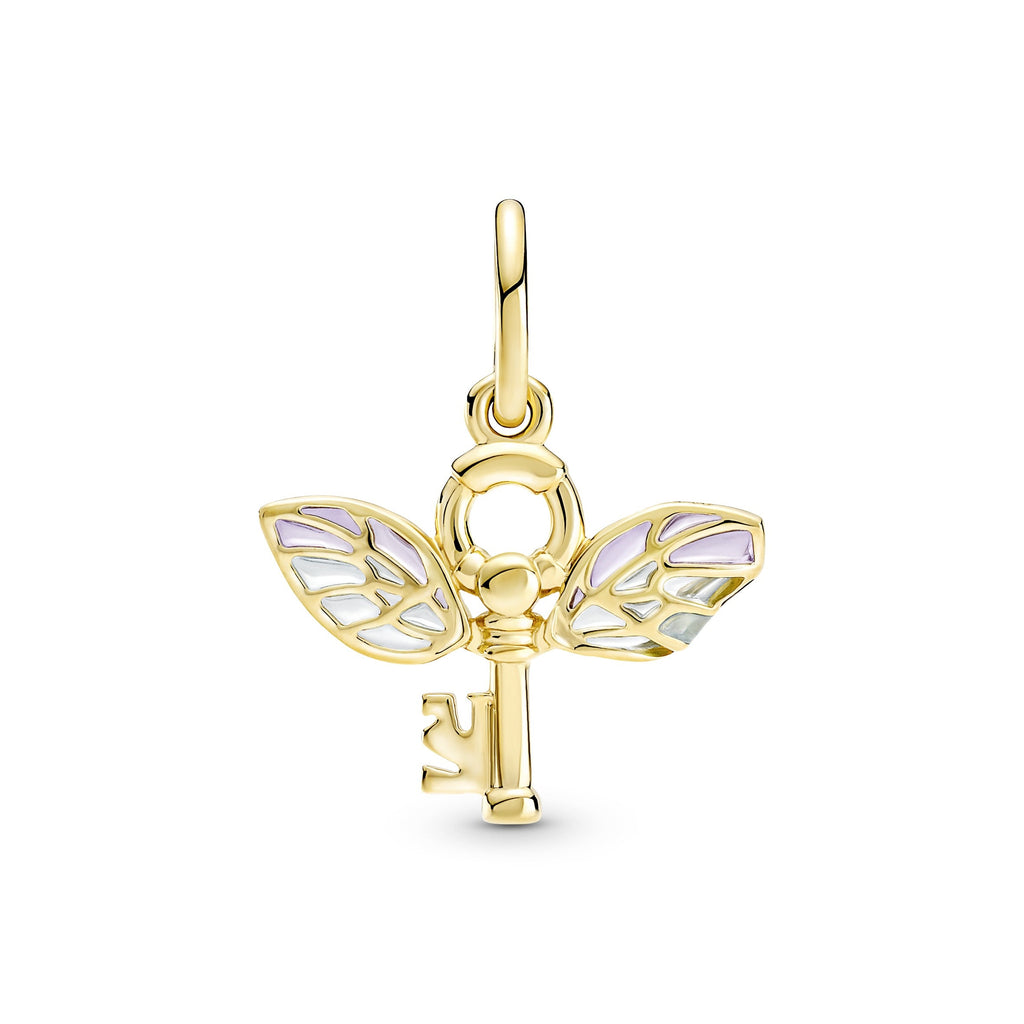 PANDORA Harry Potter Winged Key Pendant 14K Gold Plated Unique Metal Blend Necklaces And Pendants Pendant Necklace Jewelry Gift