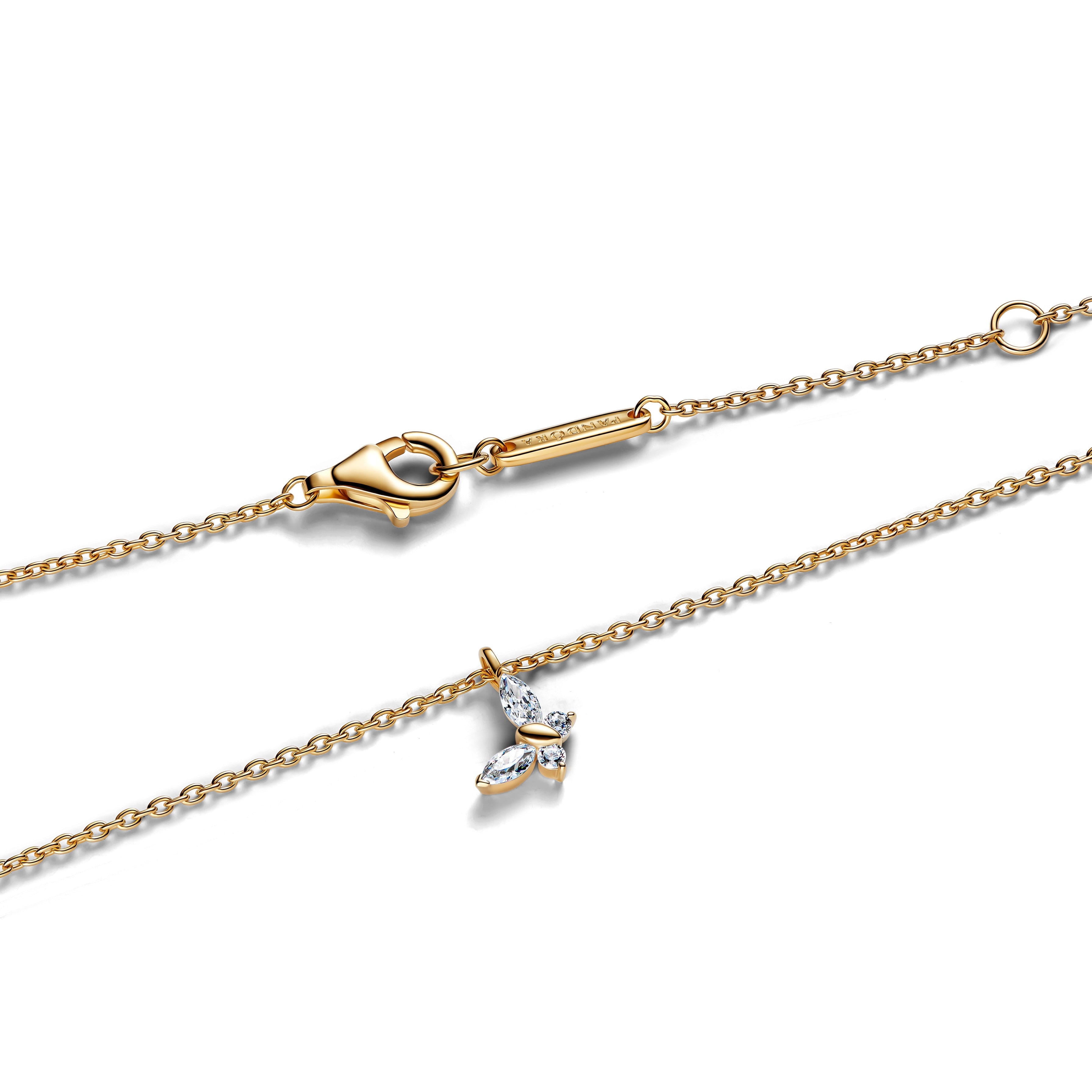 PANDORA Butterfly Pendant Necklace 14K Gold Plated Unique Metal Blend Animals Necklaces Jewelry Gift