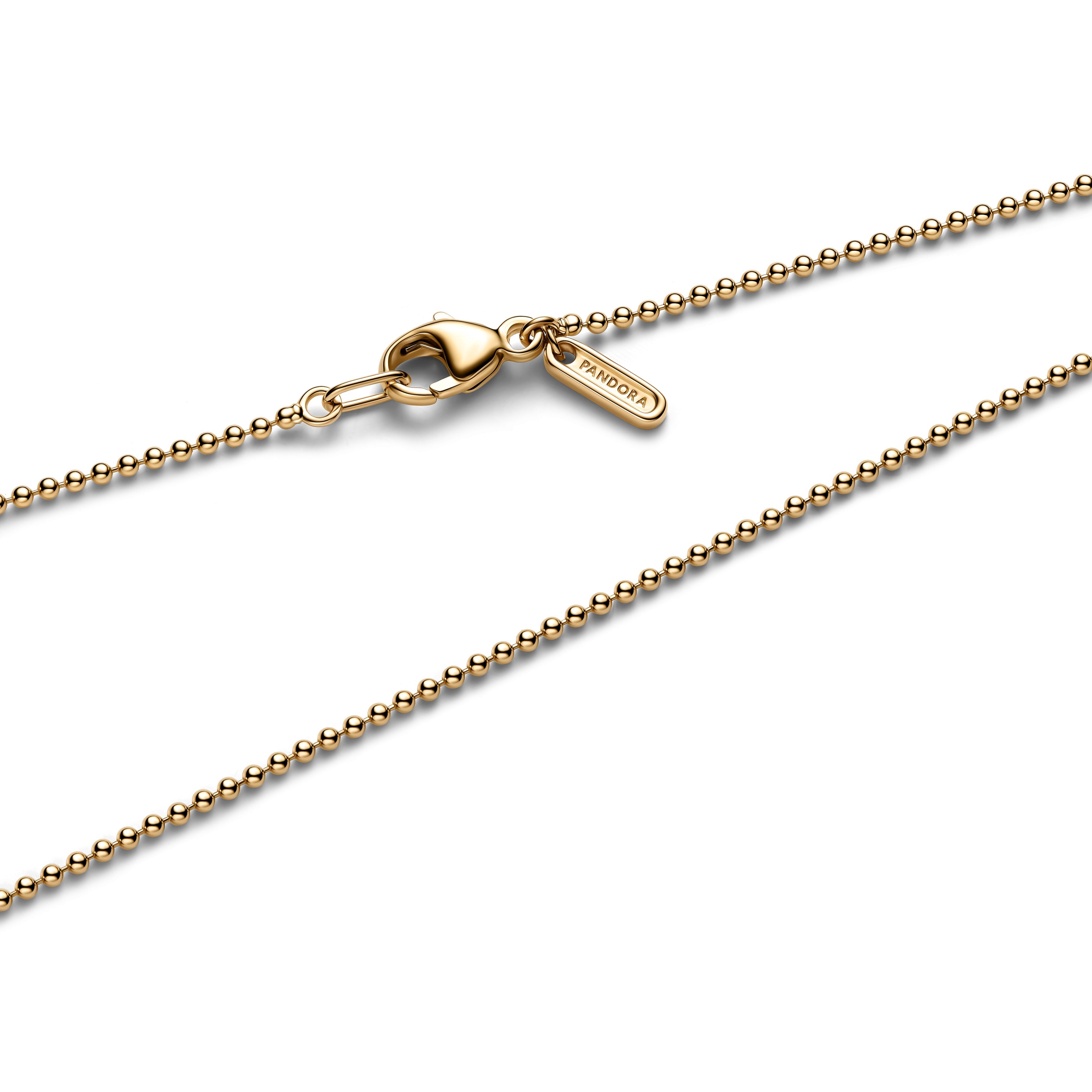 PANDORA Ball Chain Necklace 14K Gold Plated Unique Metal Blend Necklaces Pendant Necklace Jewelry Gift