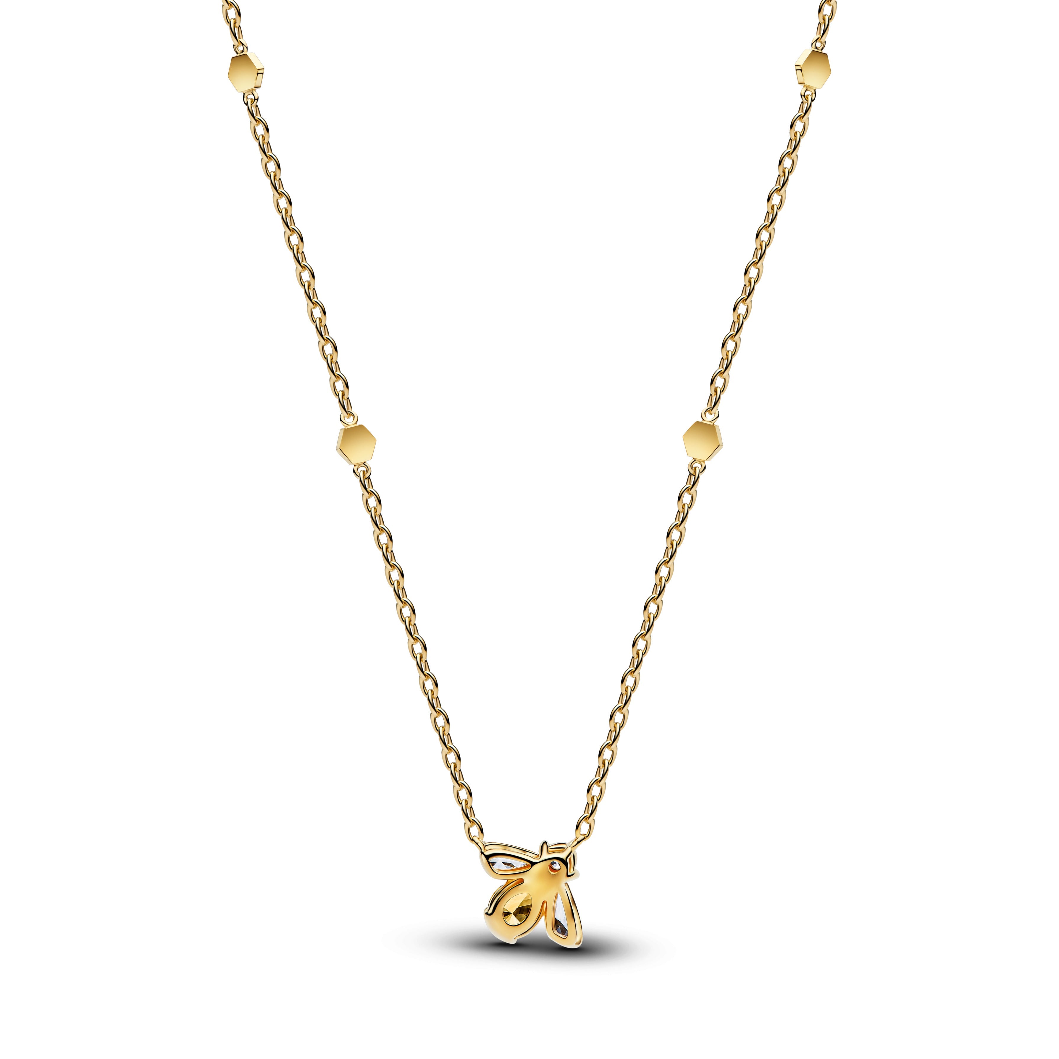 PANDORA Honey Bee Pendant Necklace 14K Gold Plated Unique Metal Blend Necklaces Jewelry Gift