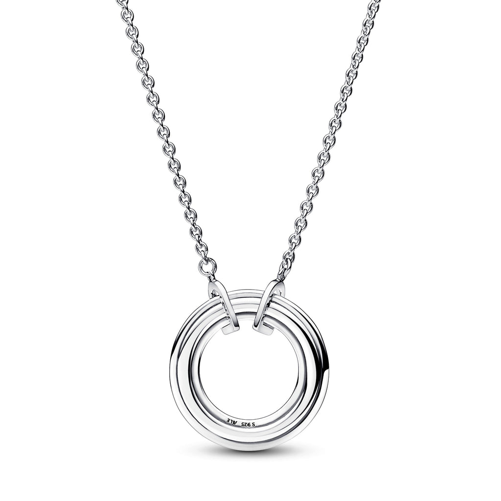 PANDORA Signature Two Tone Logo And Pavé Necklace 14K Rose Gold Plated Unique Metal Blend Weddings Necklaces And Pendants Pendant Necklace Jewelry