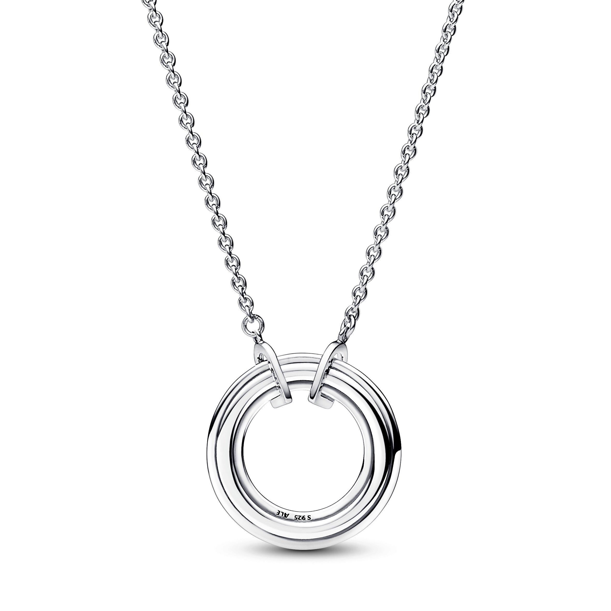 PANDORA Signature Two Tone Logo And Pavé Necklace 14K Rose Gold Plated Unique Metal Blend Weddings Necklaces And Pendants Pendant Necklace Jewelry