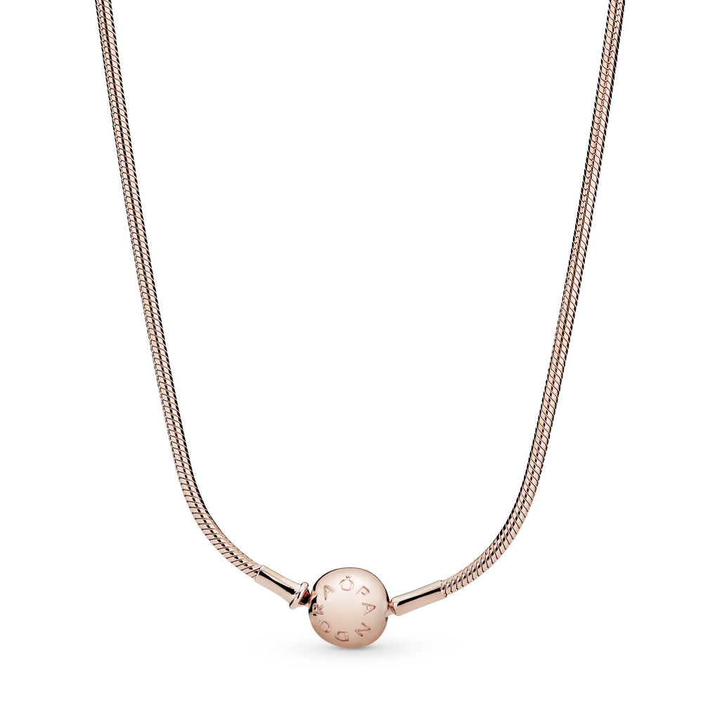 PANDORA Essence Snake Chain Necklace 14K Rose Gold Plated Unique Metal Blend Necklaces And Pendants Pendant Necklace Jewelry Gift