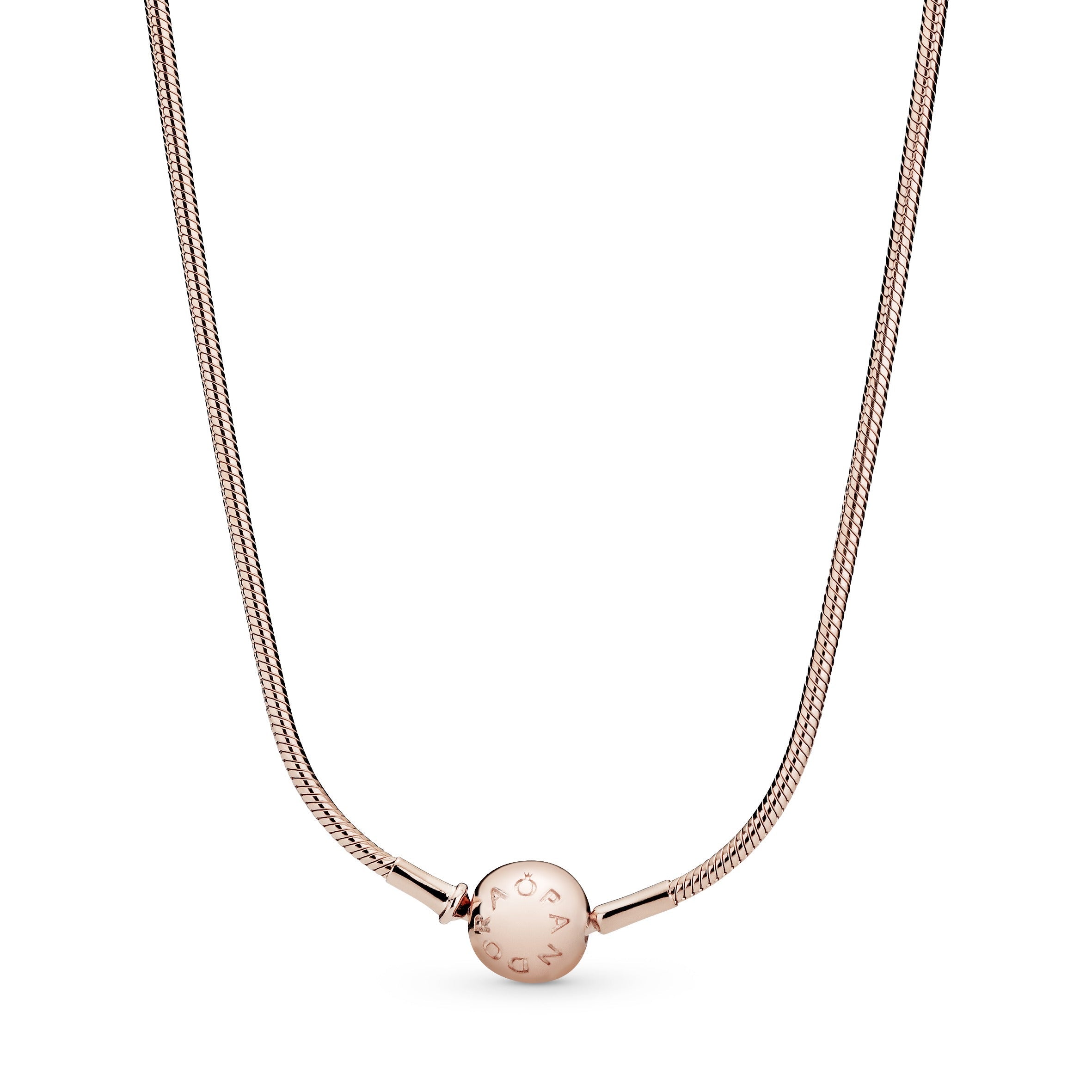 PANDORA Essence Snake Chain Necklace 14K Rose Gold Plated Unique Metal Blend Necklaces And Pendants Pendant Necklace Jewelry Gift