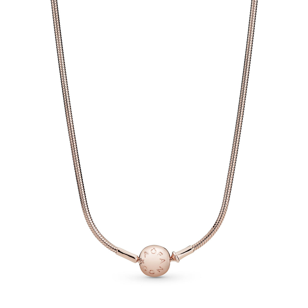 PANDORA Essence Snake Chain Necklace 14K Rose Gold Plated Unique Metal Blend Necklaces And Pendants Pendant Necklace Jewelry Gift