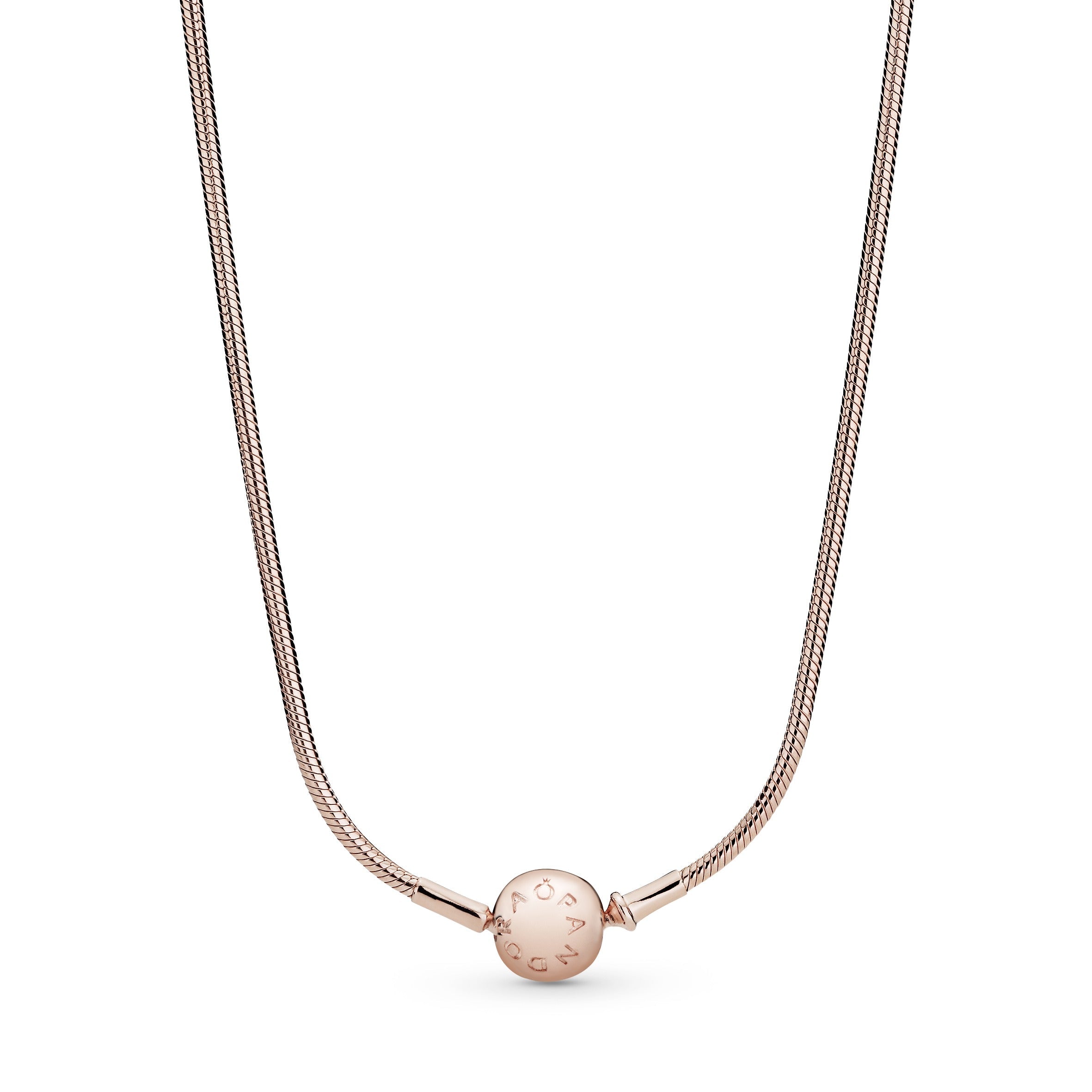 PANDORA Essence Snake Chain Necklace 14K Rose Gold Plated Unique Metal Blend Necklaces And Pendants Pendant Necklace Jewelry Gift
