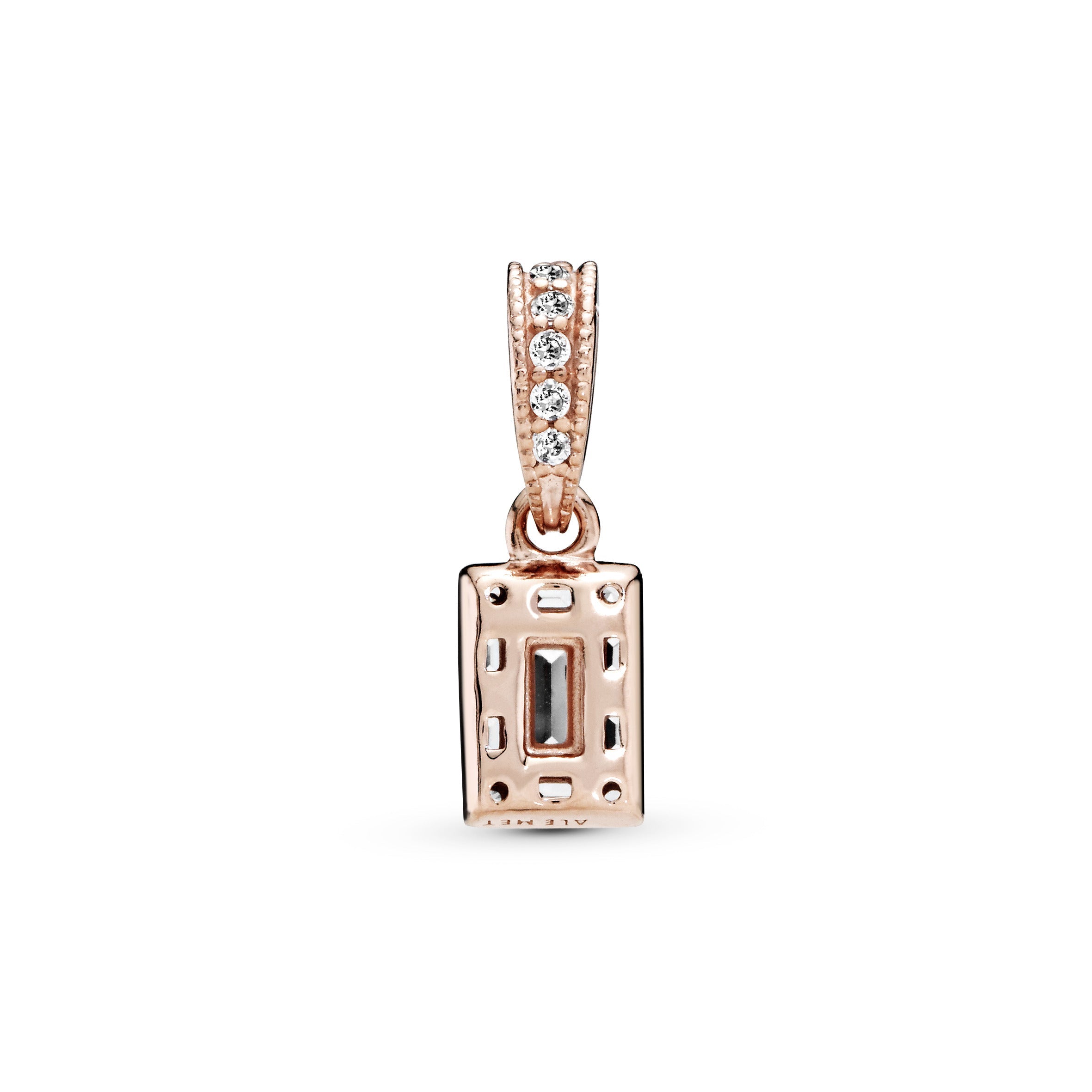 PANDORA Sparkling Square Halo Pendant 14K Rose Gold Plated Unique Metal Blend Weddings Necklaces And Pendants Pendant Necklace Jewelry Gift