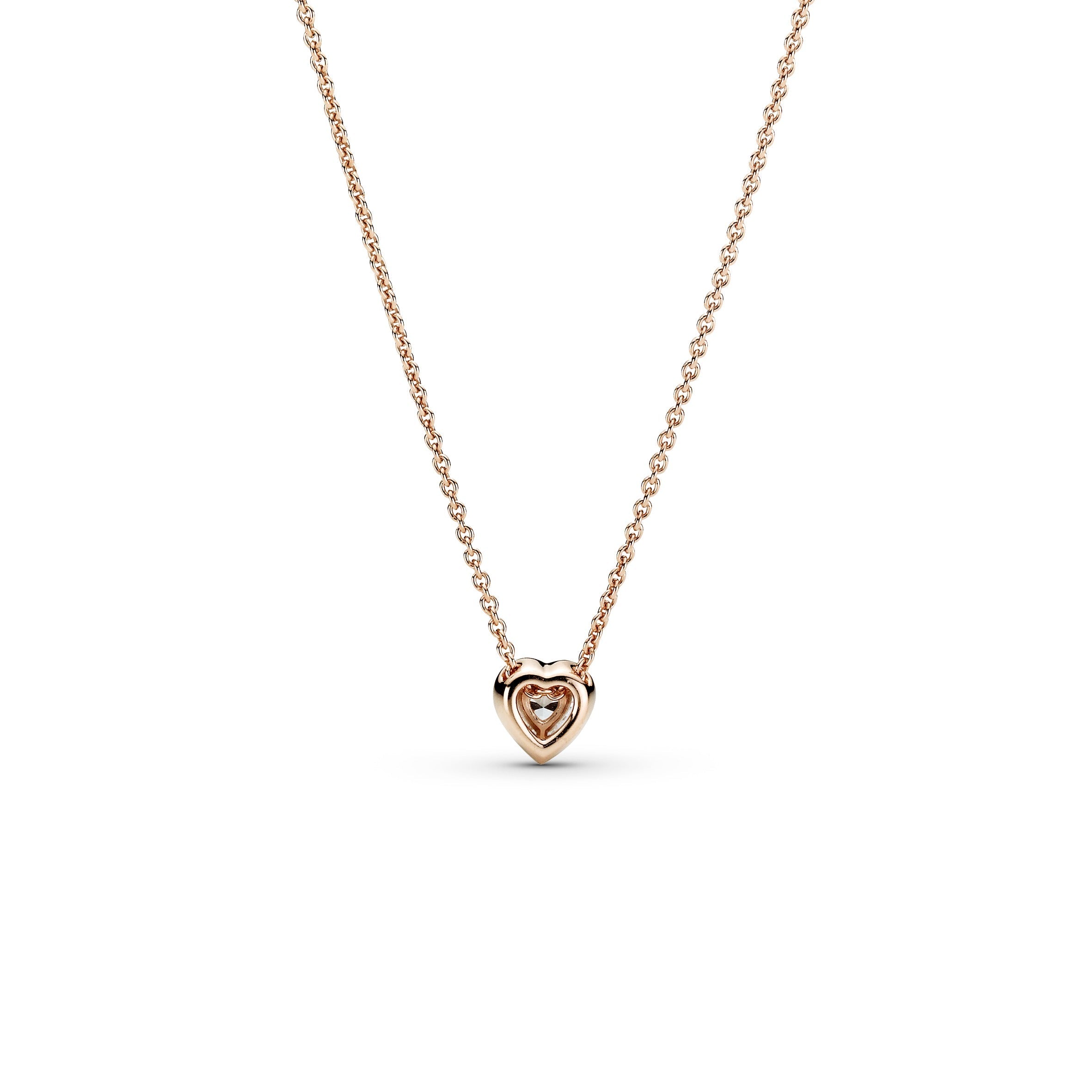 PANDORA Sparkling Heart Collier Necklace 14K Rose Gold Plated Unique Metal Blend Weddings Necklaces And Pendants Pendant Necklace Jewelry Gift