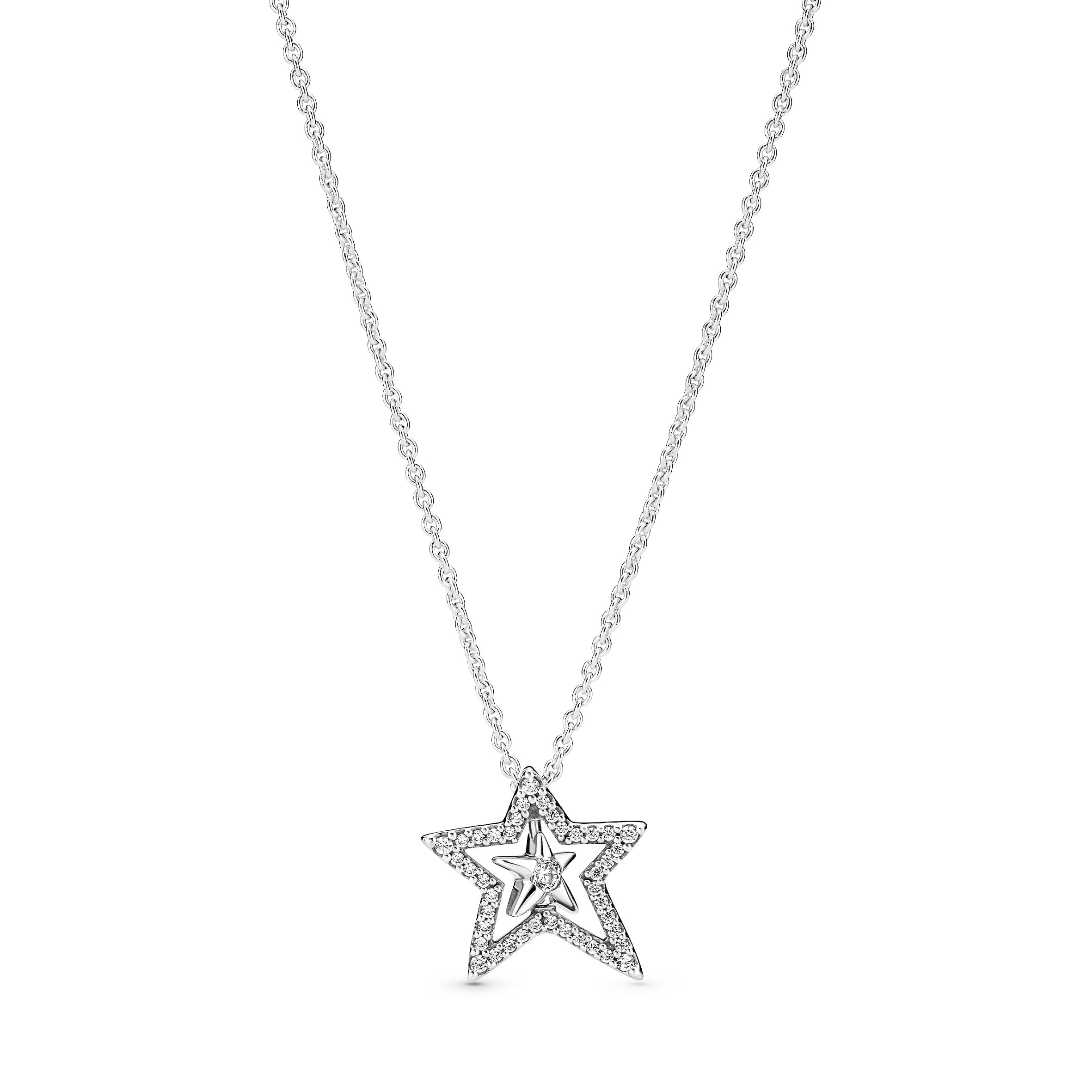 PANDORA Sparkling Asymmetric Star Gift Set Sterling Silver Giftsets Fashion Jewelry Gift For Women