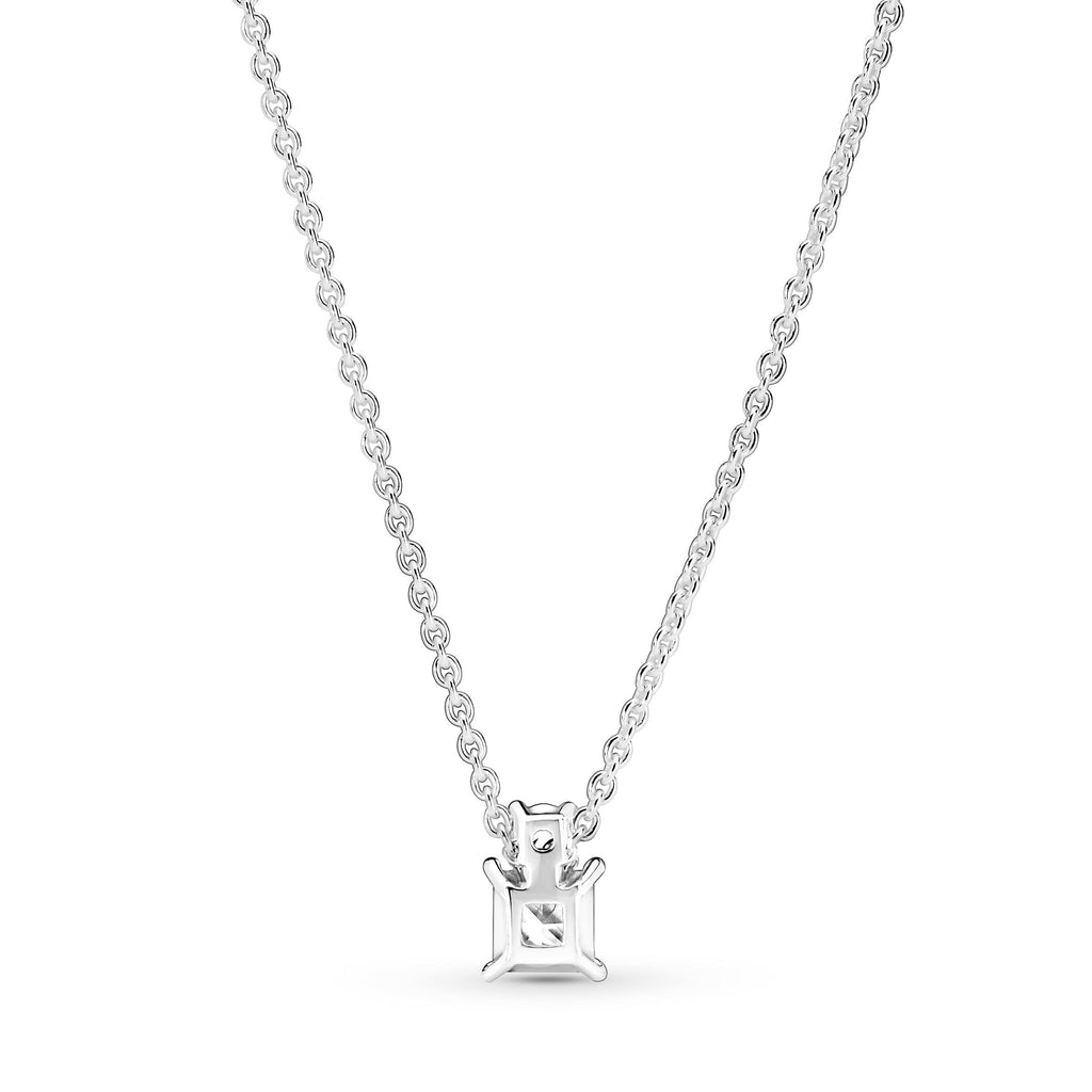 PANDORA Sparkling Collier Round And Square Pendant Necklace Cubic Zirconia Weddings Necklaces And Pendants Jewelry Gift