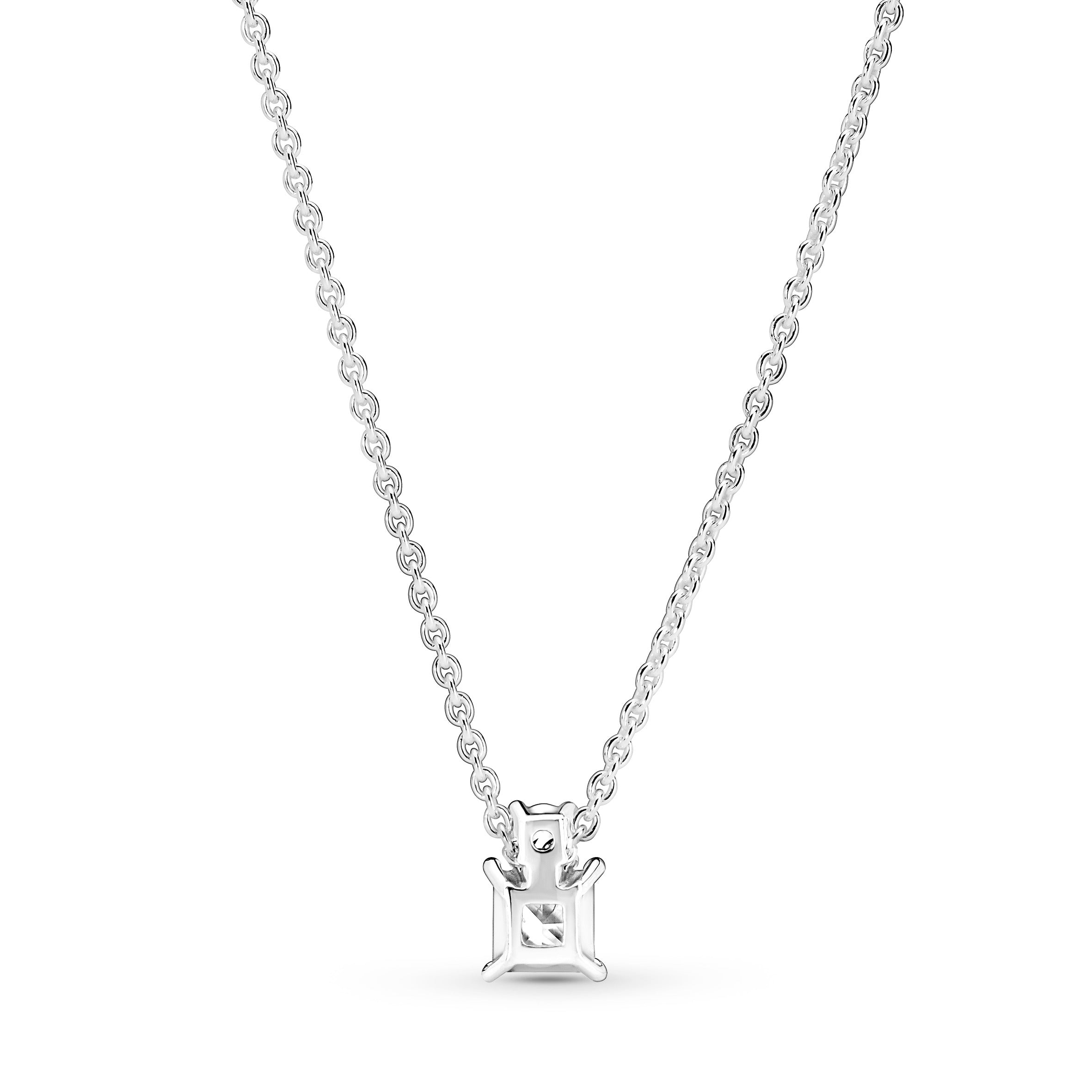 PANDORA Sparkling Collier Round And Square Pendant Necklace Cubic Zirconia Weddings Necklaces And Pendants Jewelry Gift