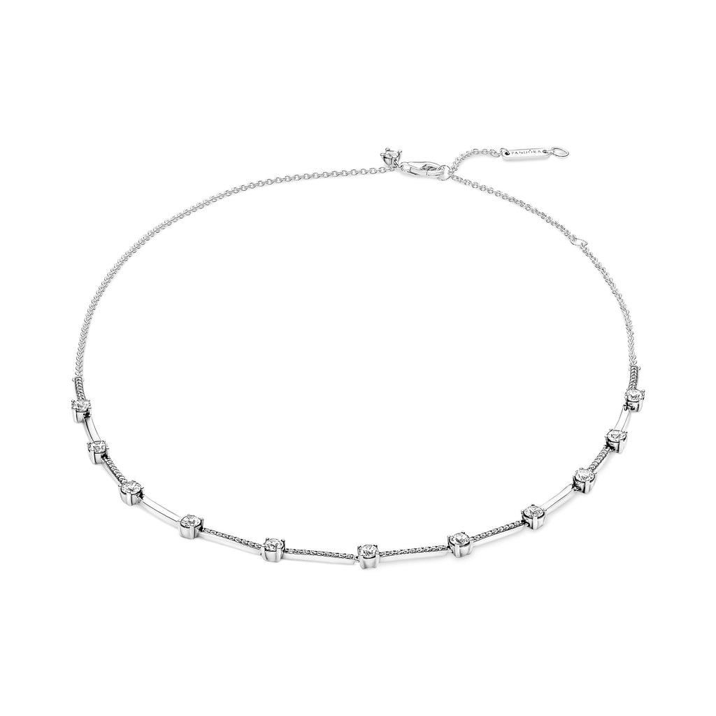 PANDORA Sparkling Pavé Collier Bars Necklace Cubic Zirconia Weddings Necklaces And Pendants Pendant Necklace Jewelry Gift