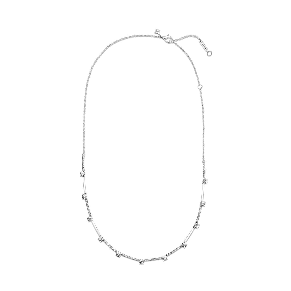 PANDORA Sparkling Pavé Collier Bars Necklace Cubic Zirconia Weddings Necklaces And Pendants Pendant Necklace Jewelry Gift