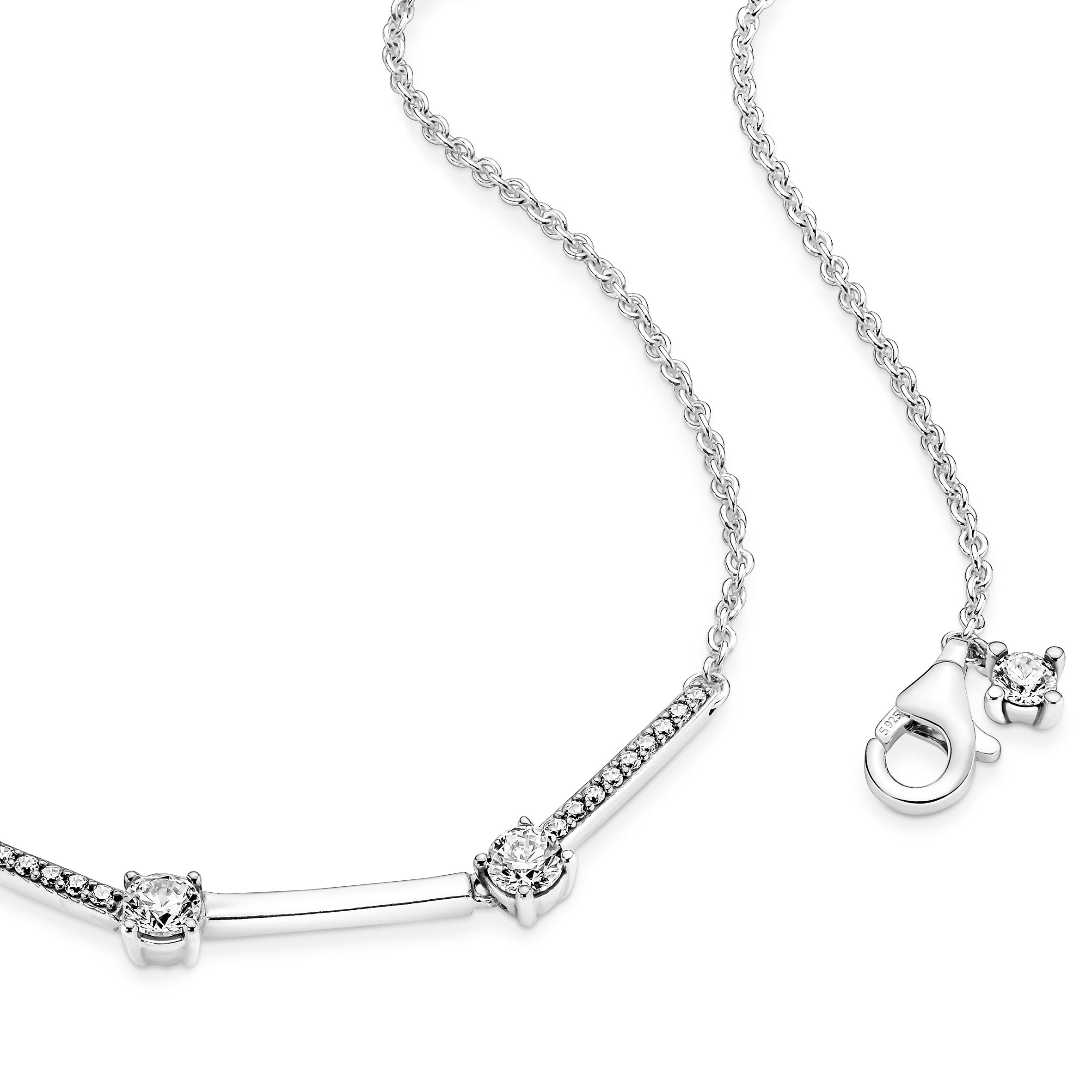 PANDORA Sparkling Pavé Collier Bars Necklace Cubic Zirconia Weddings Necklaces And Pendants Pendant Necklace Jewelry Gift