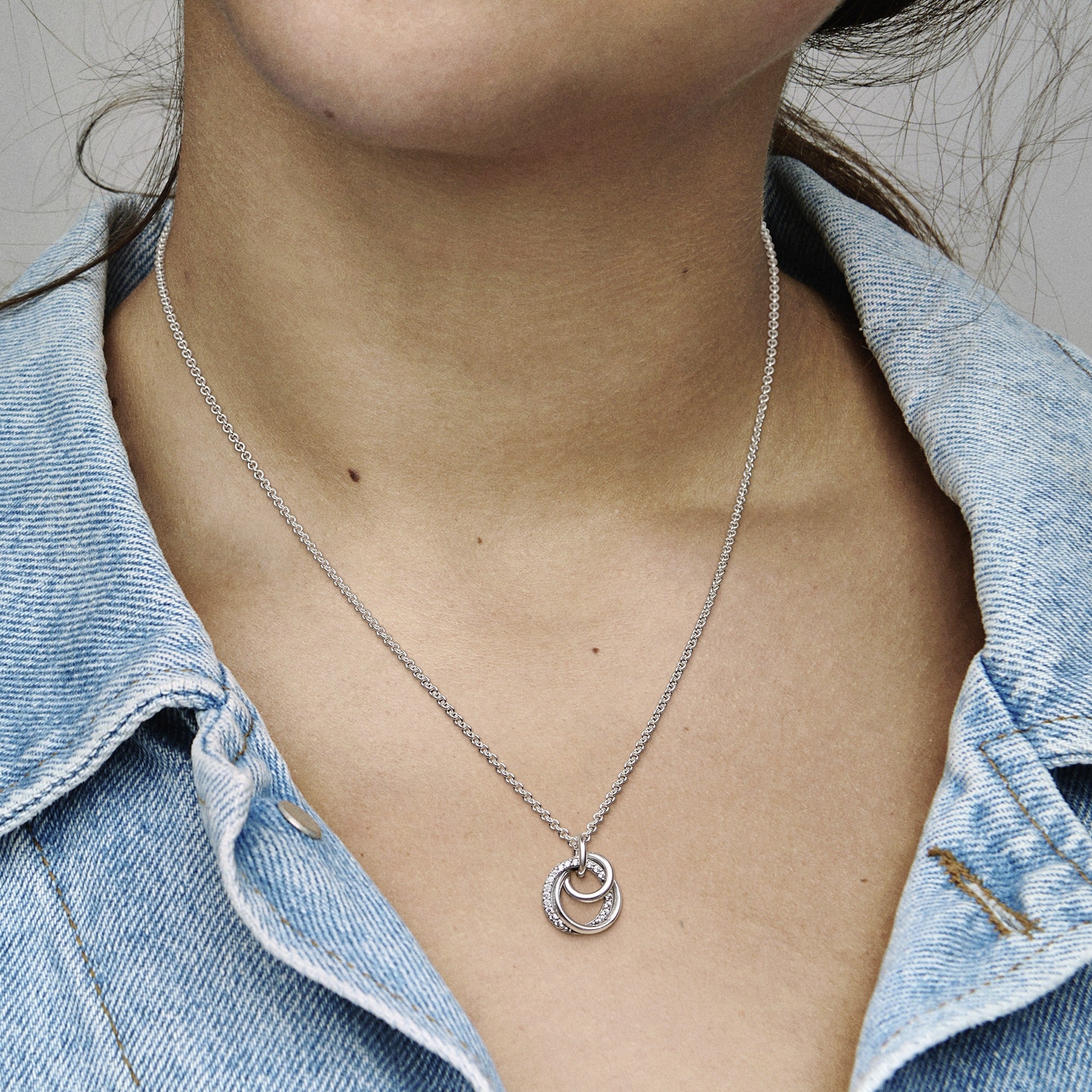 PANDORA Family Always Encircled Pendant Necklace Cubic Zirconia Family And Friends Necklaces And Pendants Jewelry Gift