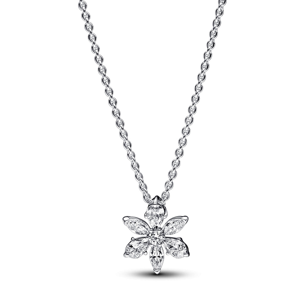 PANDORA Sparkling Herbarium Cluster Pendant Necklace Flowers Necklaces Jewelry Gift