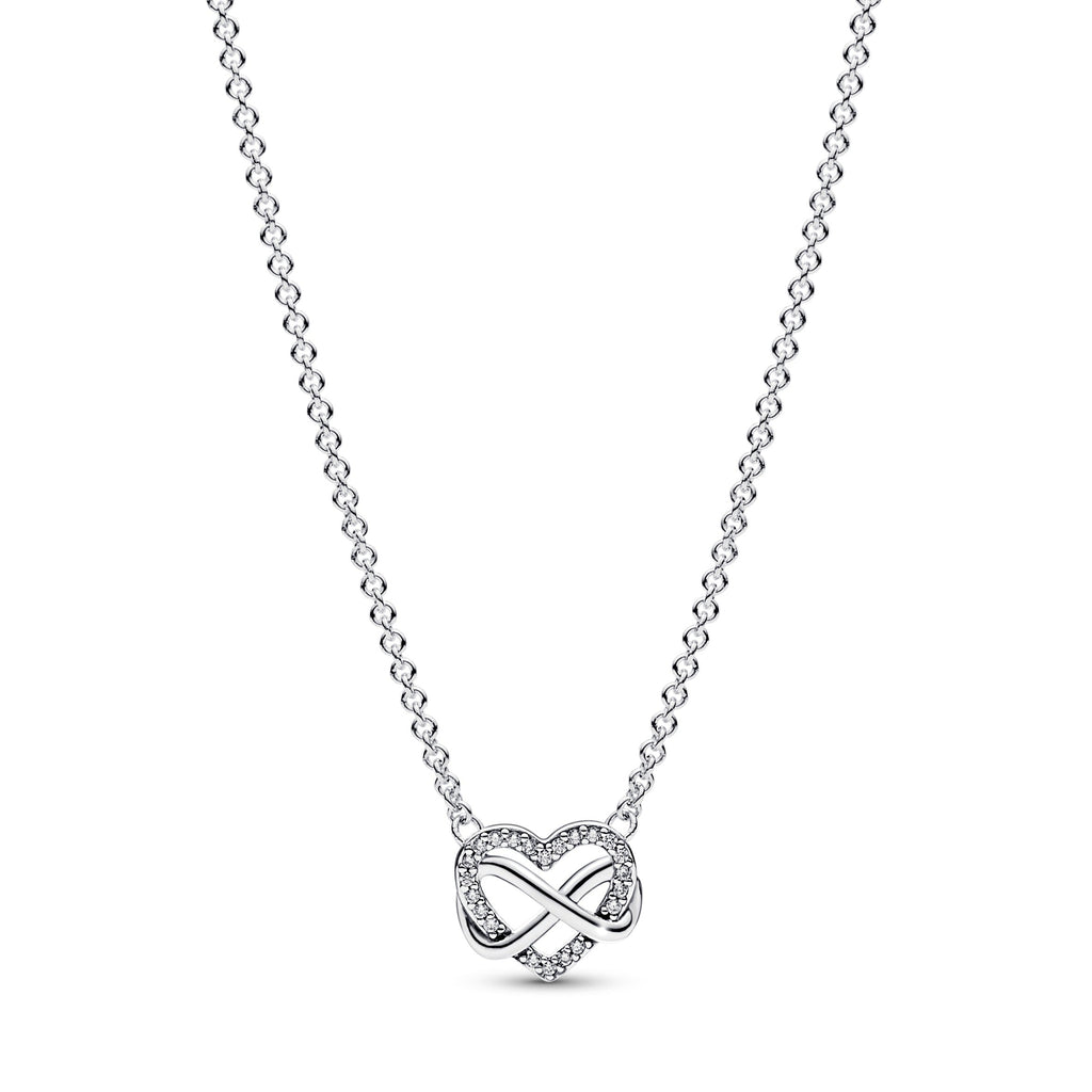 PANDORA Sparkling Infinity Heart Collier Necklace Cubic Zirconia Necklaces And Pendants Pendant Necklace Jewelry Gift