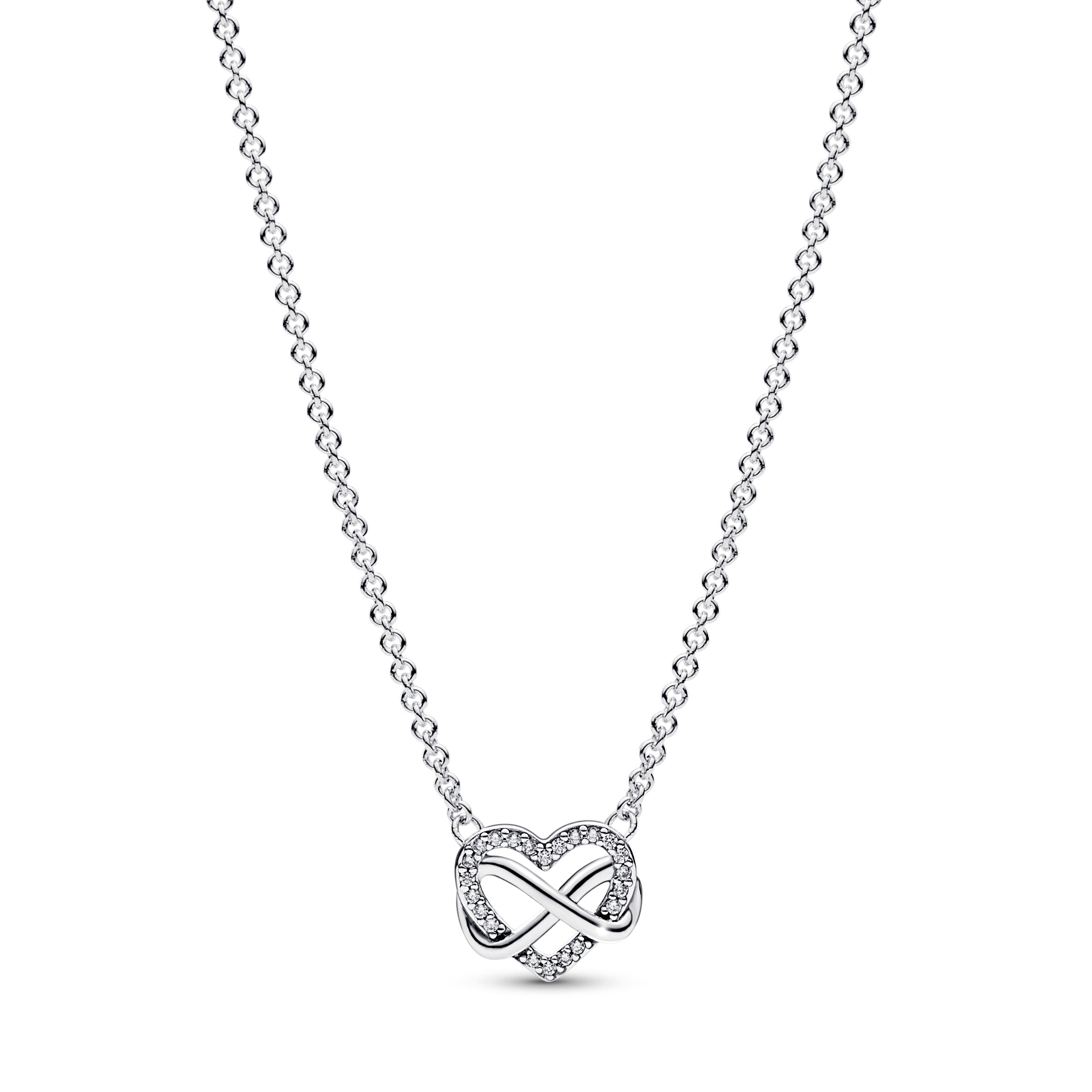 PANDORA Sparkling Infinity Heart Collier Necklace Cubic Zirconia Necklaces And Pendants Pendant Necklace Jewelry Gift