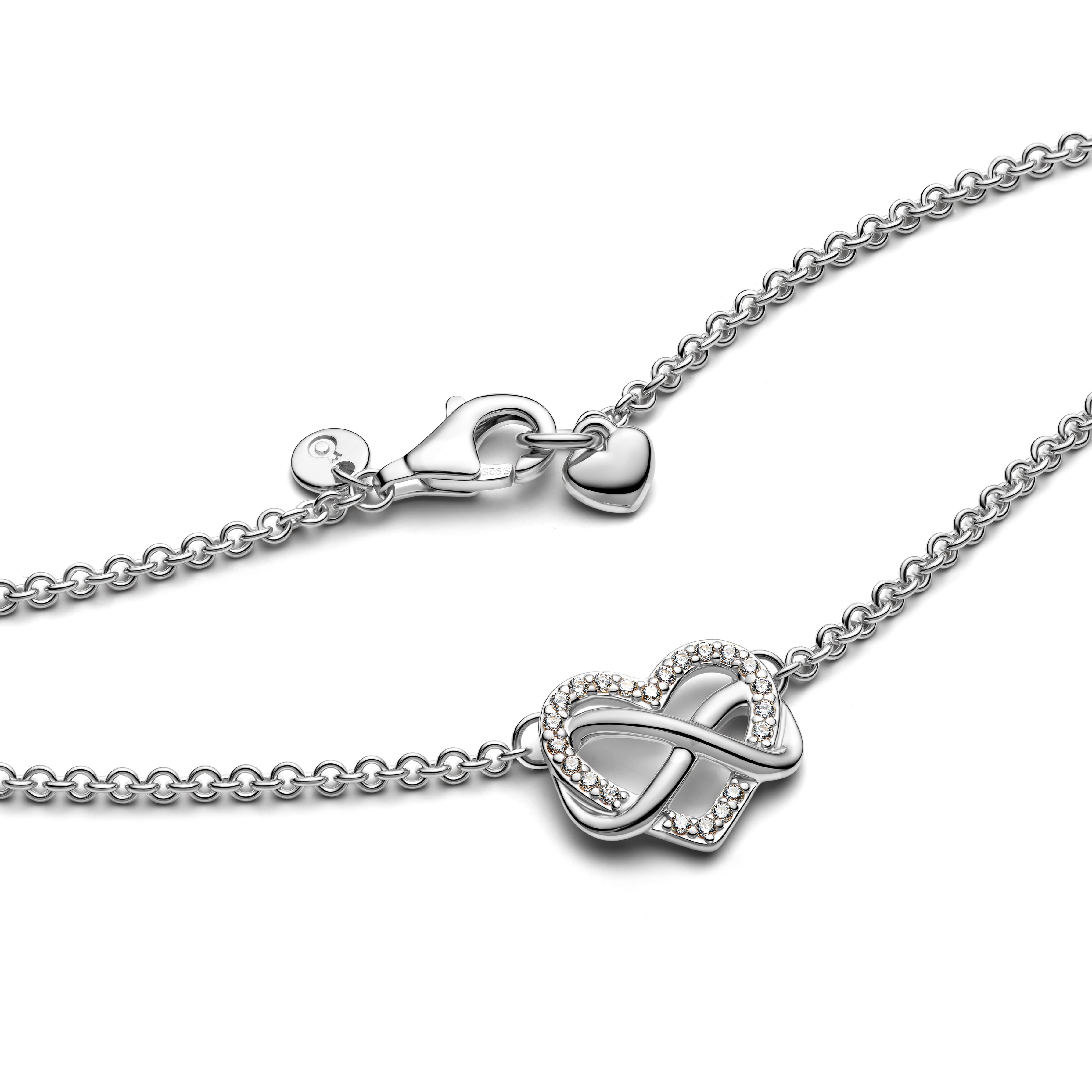 PANDORA Sparkling Infinity Heart Collier Necklace Cubic Zirconia Necklaces And Pendants Pendant Necklace Jewelry Gift