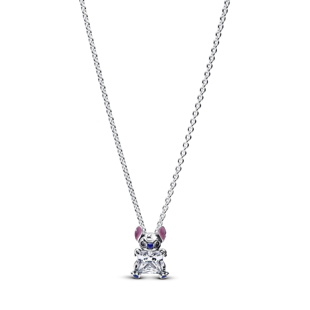 PANDORA Disney Stitch Collier Necklace Cubic Zirconia Disney X PANDORA Necklaces And Pendants Pendant Necklace Jewelry Gift