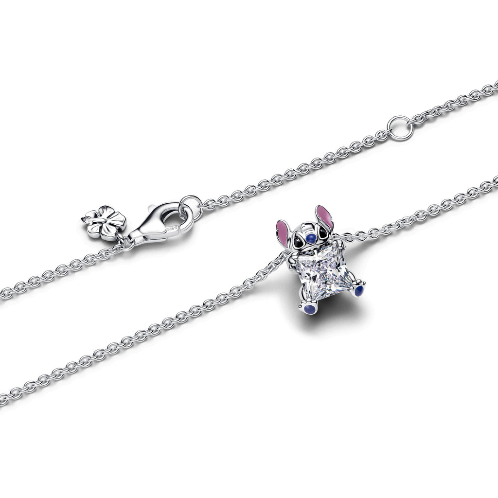PANDORA Disney Stitch Collier Necklace Cubic Zirconia Disney X PANDORA Necklaces And Pendants Pendant Necklace Jewelry Gift