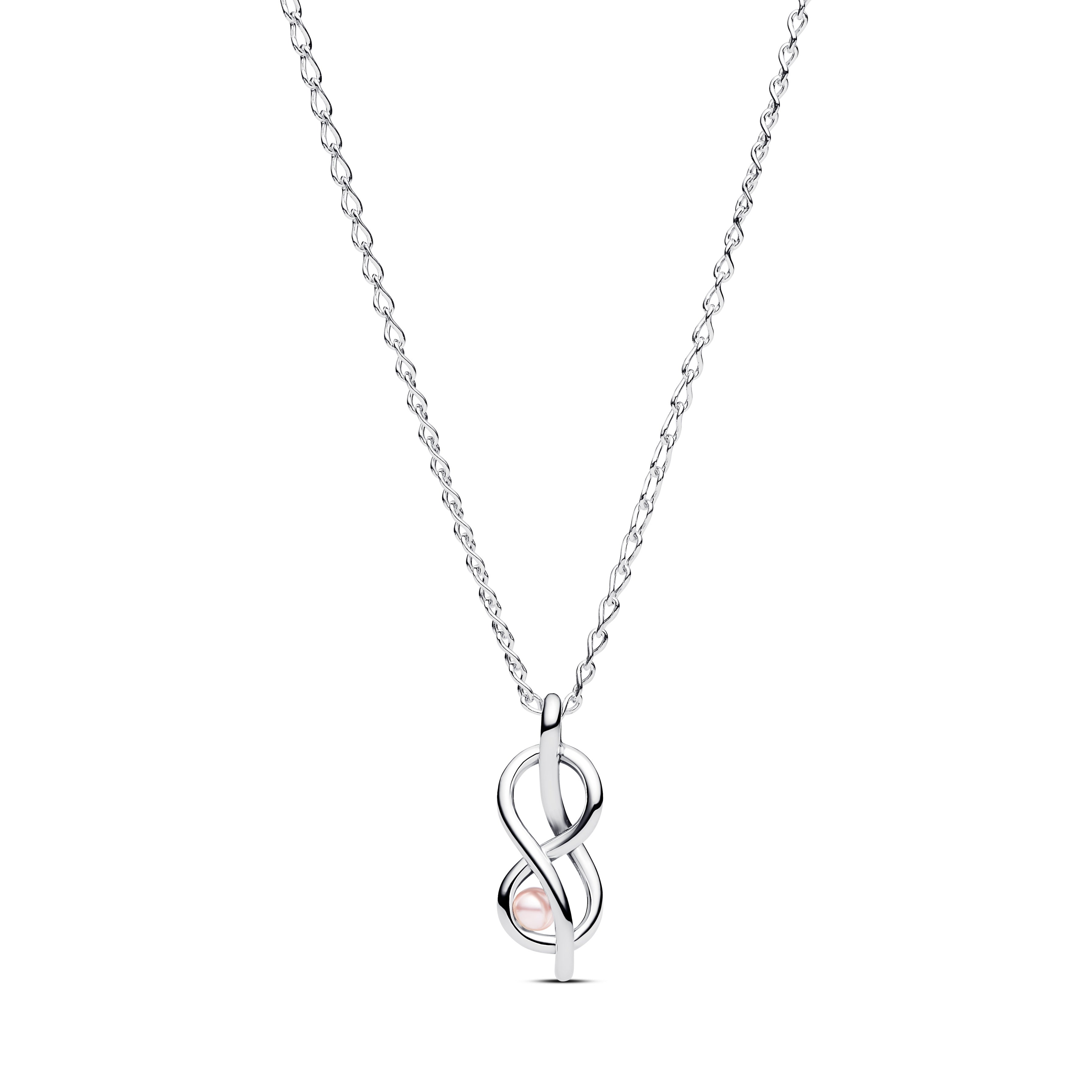 PANDORA Infinity Knot Collier Necklace Cubic Zirconia Pink Necklaces Pendant Necklace Jewelry Gift