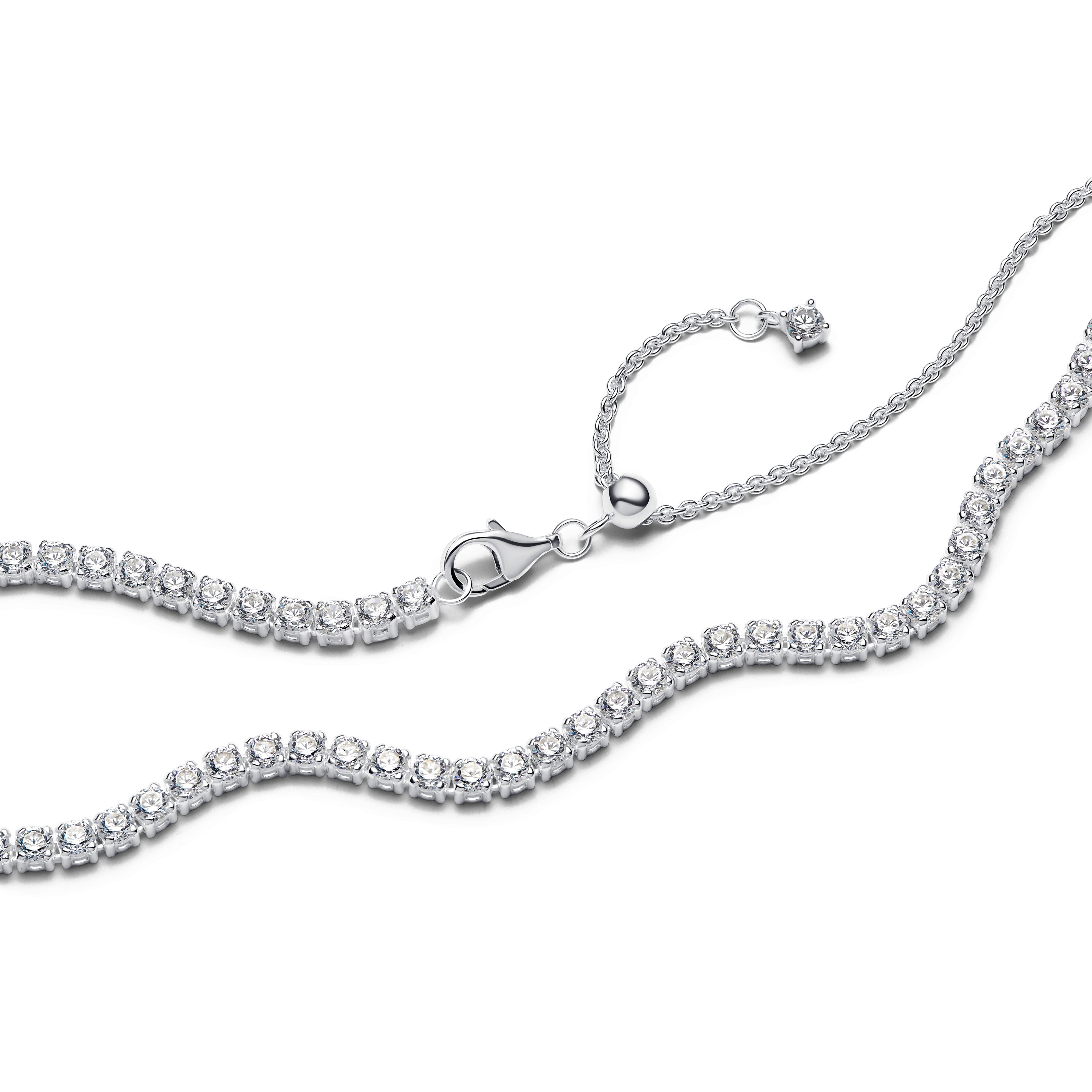PANDORA Tennis Choker Necklace Cubic Zirconia Necklaces Pendant Necklace Jewelry Gift