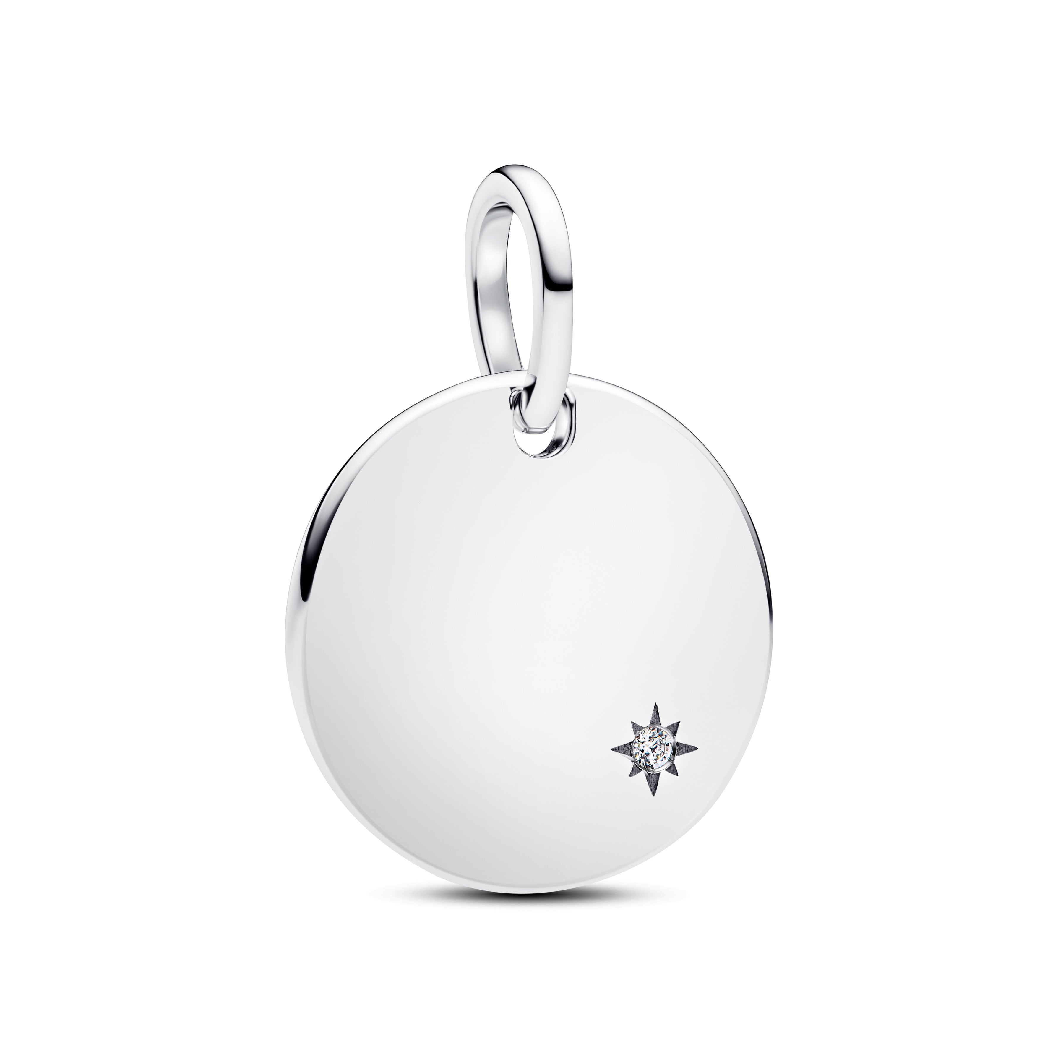 PANDORA Engravable Lab-Grown Diamond Tag Pendant Lab Grown Diamond Silver Charms Bracelet Charm Jewelry Gift