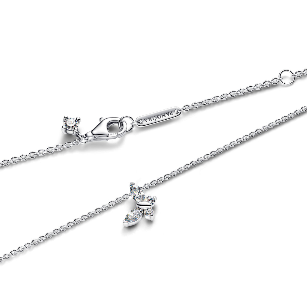 PANDORA Butterfly Pendant Necklace Cubic Zirconia Animals Necklaces Jewelry Gift