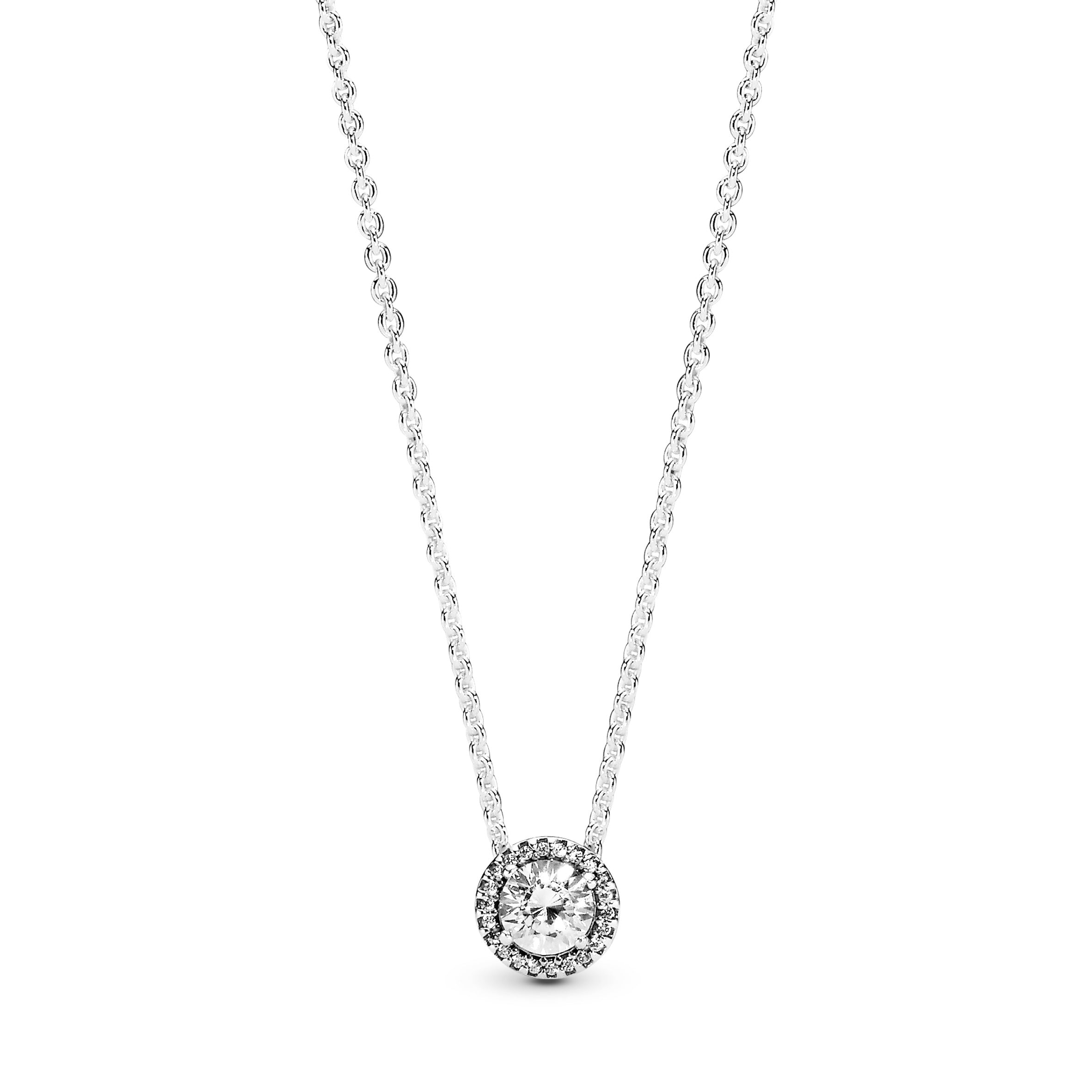 PANDORA Round Sparkle Halo Necklace Sterling Silver Weddings Necklaces And Pendants Pendant Necklace Jewelry Gift