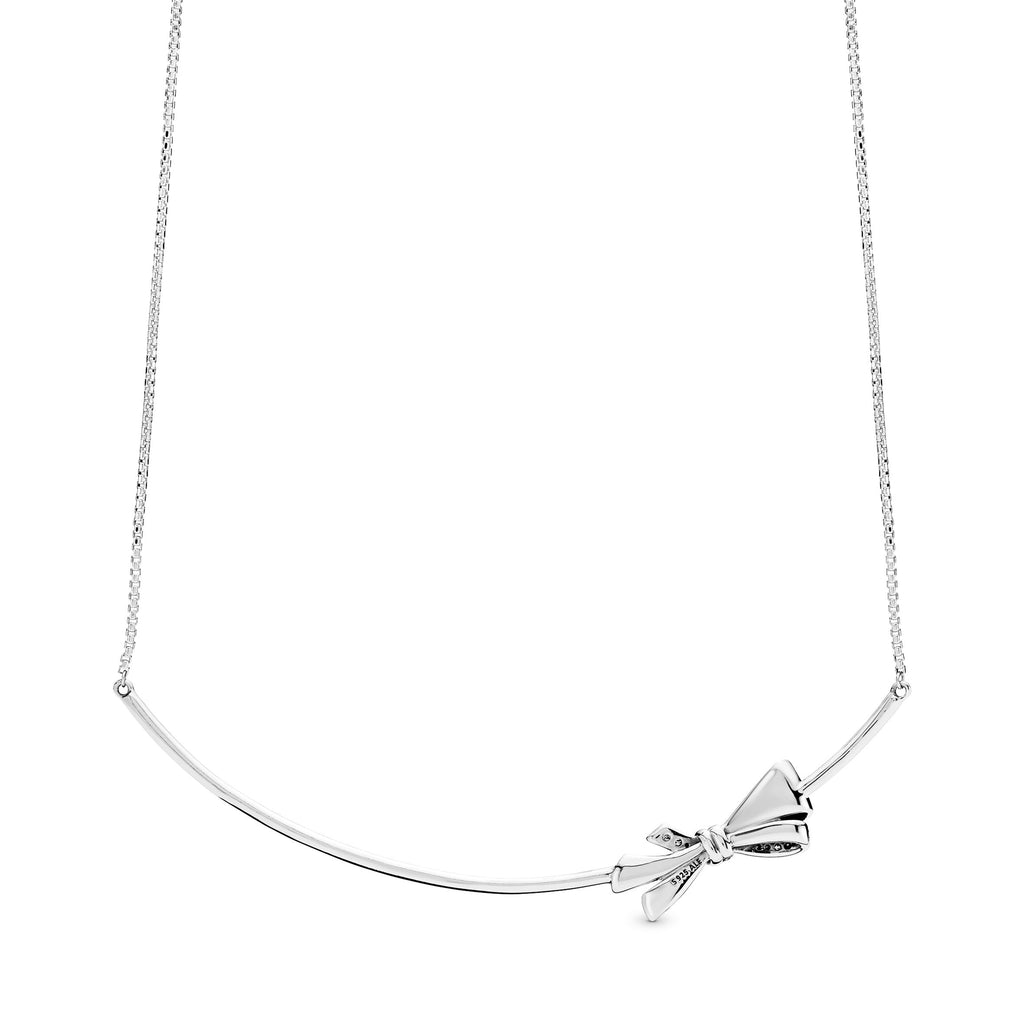 PANDORA Sparkling Bow Necklace Cubic Zirconia Necklaces And Pendants Pendant Necklace Jewelry Gift
