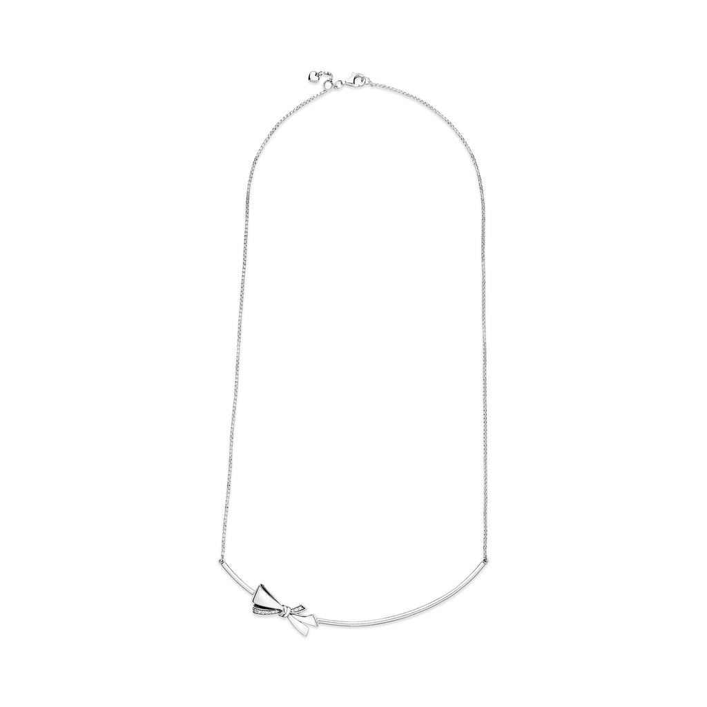 PANDORA Sparkling Bow Necklace Cubic Zirconia Necklaces And Pendants Pendant Necklace Jewelry Gift