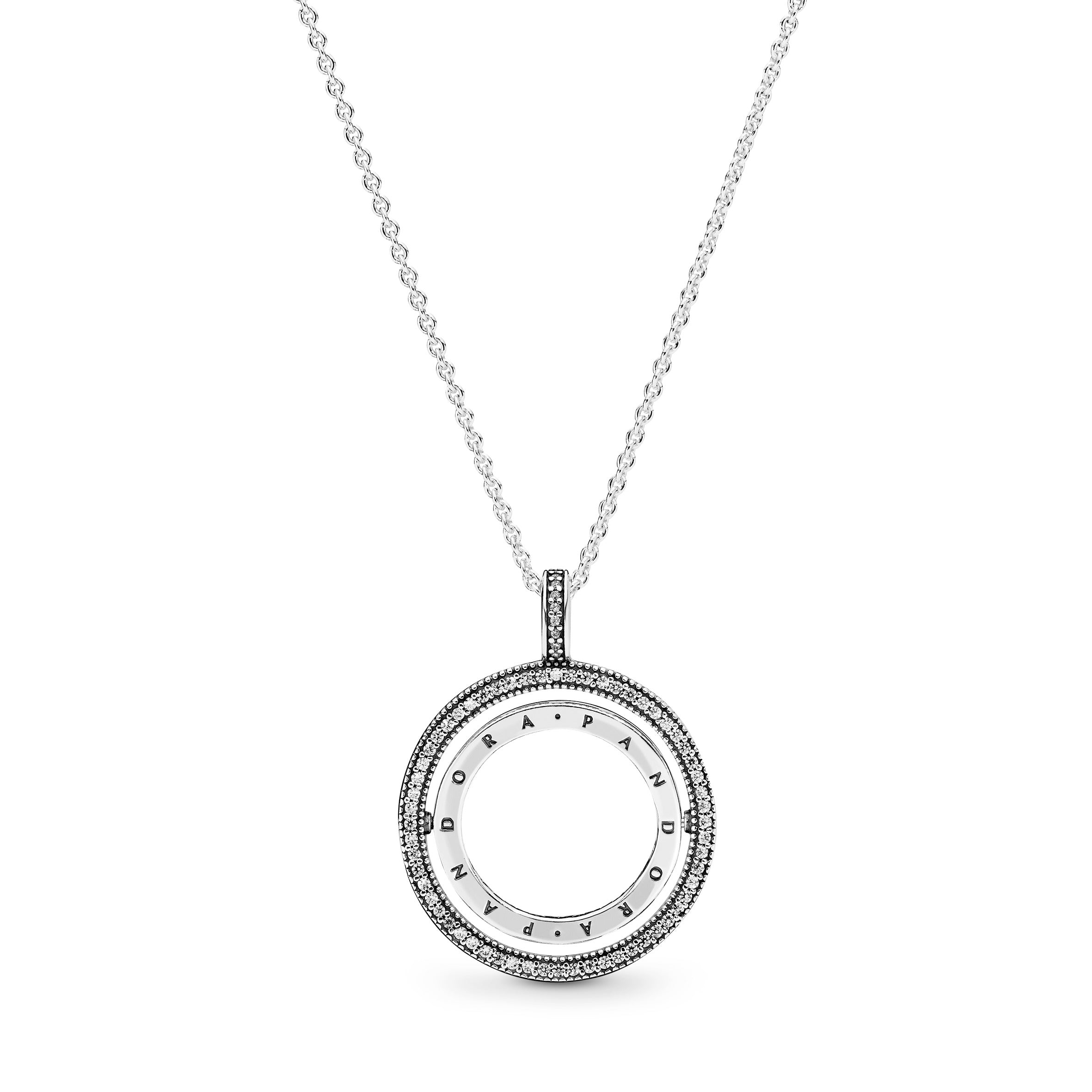 PANDORA Logo Circle Necklace Necklaces And Pendants Pendant Necklace Jewelry Gift