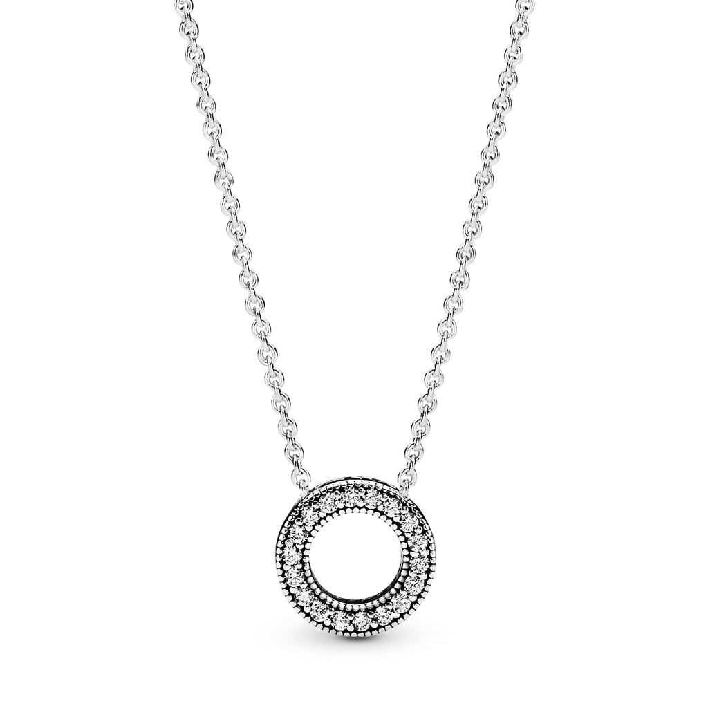 PANDORA Logo Pavé Circle Collier Necklace Weddings Necklaces And Pendants Pendant Necklace Jewelry Gift