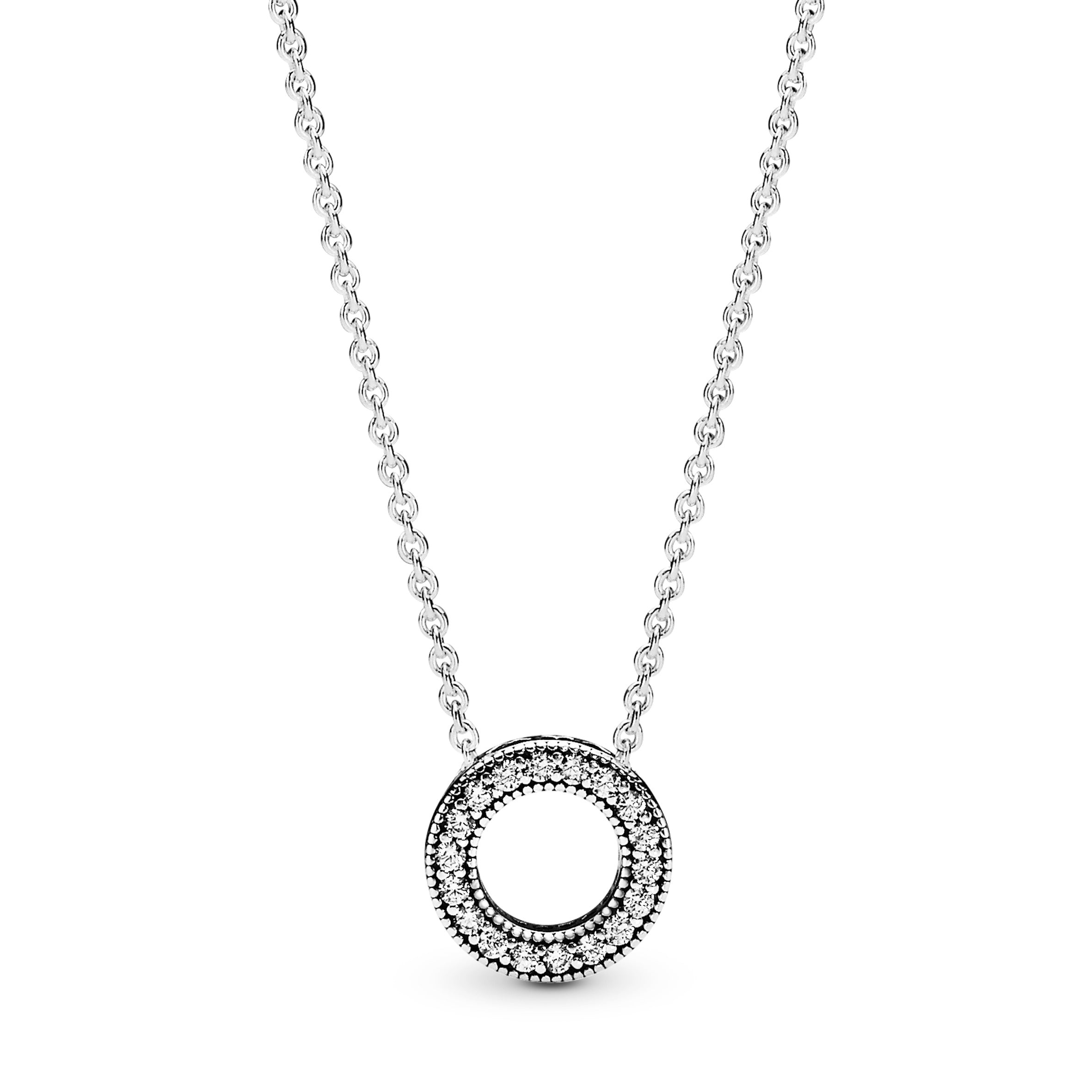 PANDORA Logo Pavé Circle Collier Necklace Weddings Necklaces And Pendants Pendant Necklace Jewelry Gift