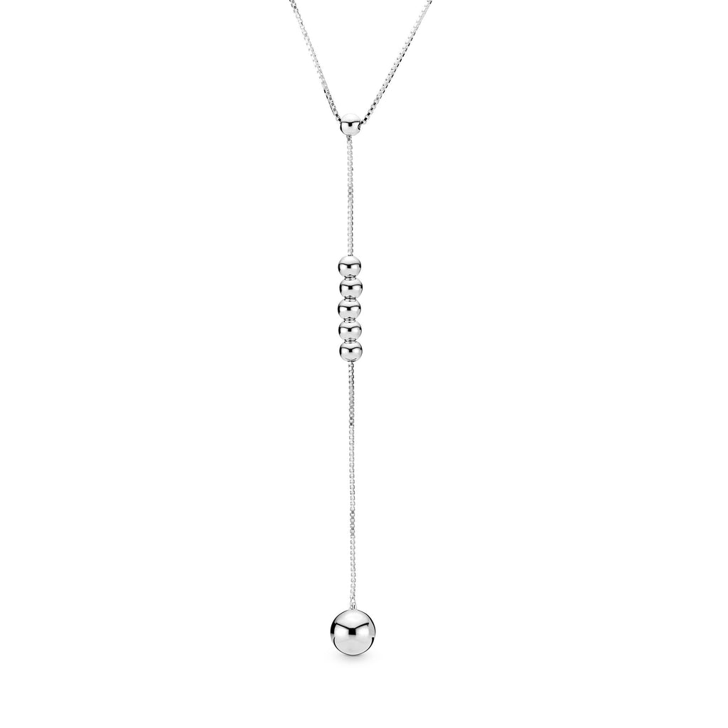 PANDORA String Of Beads Y- Necklace Sterling Silver Necklaces And Pendants Statement Ring Jewelry Gift