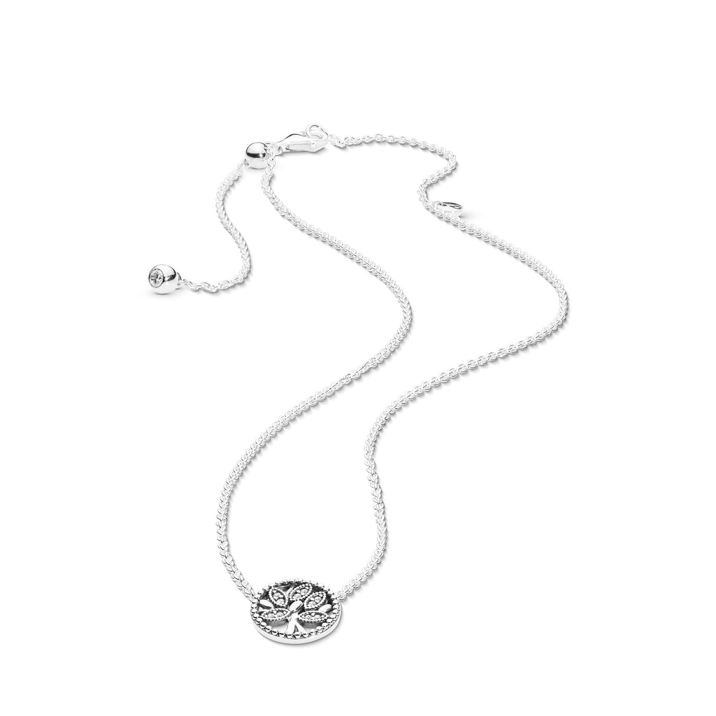 PANDORA Sparkling Family Tree Necklace Cubic Zirconia Silver Family And Friends Necklaces And Pendants Pendant Necklace Jewelry Gift