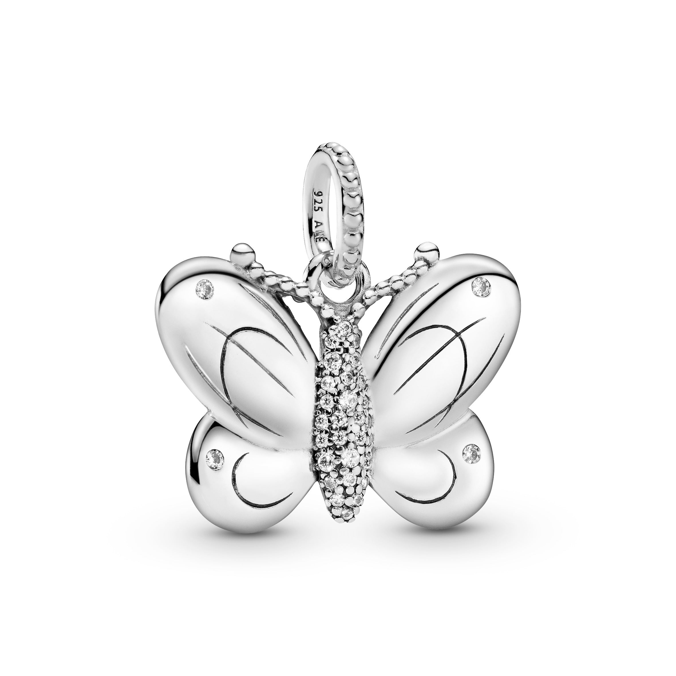 PANDORA Pavé Butterfly Pendant Cubic Zirconia Necklaces And Pendants Pendant Necklace Jewelry Gift