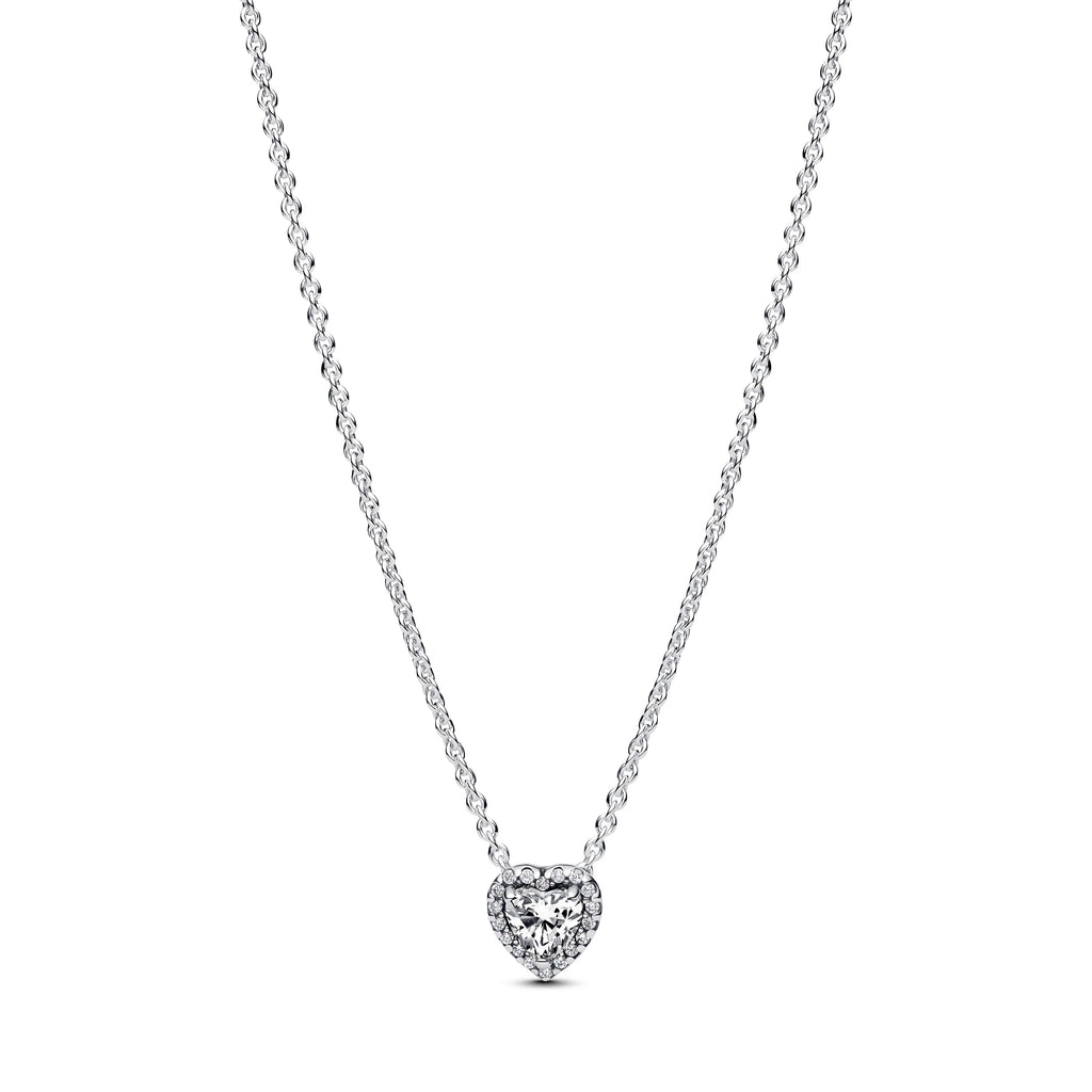 PANDORA Elevated Heart Necklace Cubic Zirconia Necklaces Pendant Necklace Jewelry Gift
