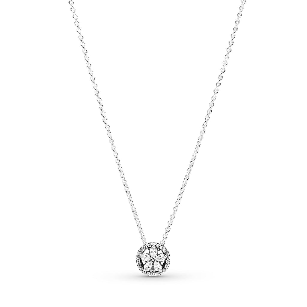 PANDORA Sparkling Snowflake Collier Necklace Cubic Zirconia Silver Nature Necklaces And Pendants Pendant Necklace Jewelry Gift
